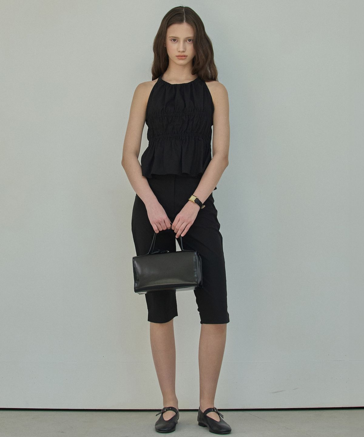 엘리오티(ELLIOTI) Ripple Halter Blouse_2Color