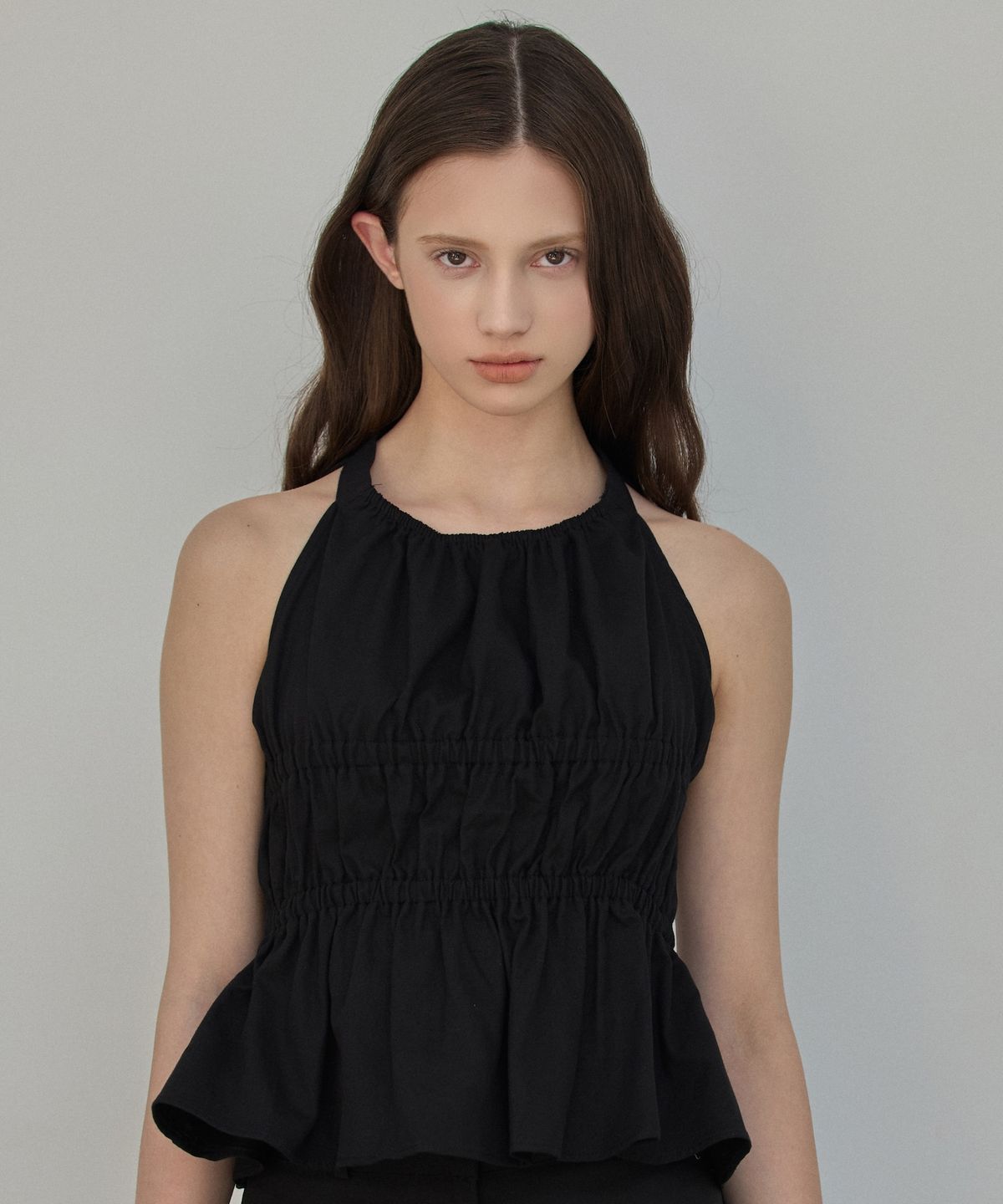 엘리오티(ELLIOTI) Ripple Halter Blouse_2Color