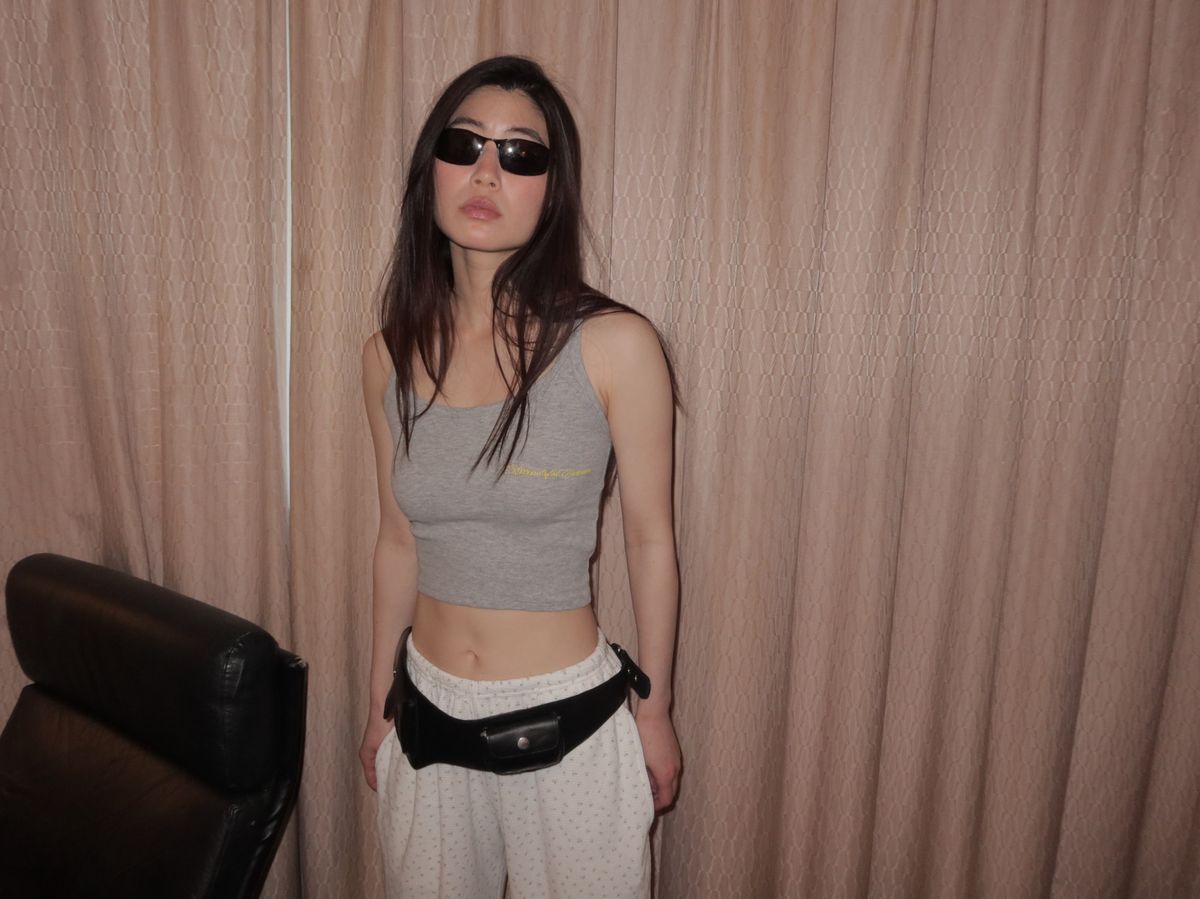 어텐즈(ATTENDS) Attends for cuteness tank top (Gray)