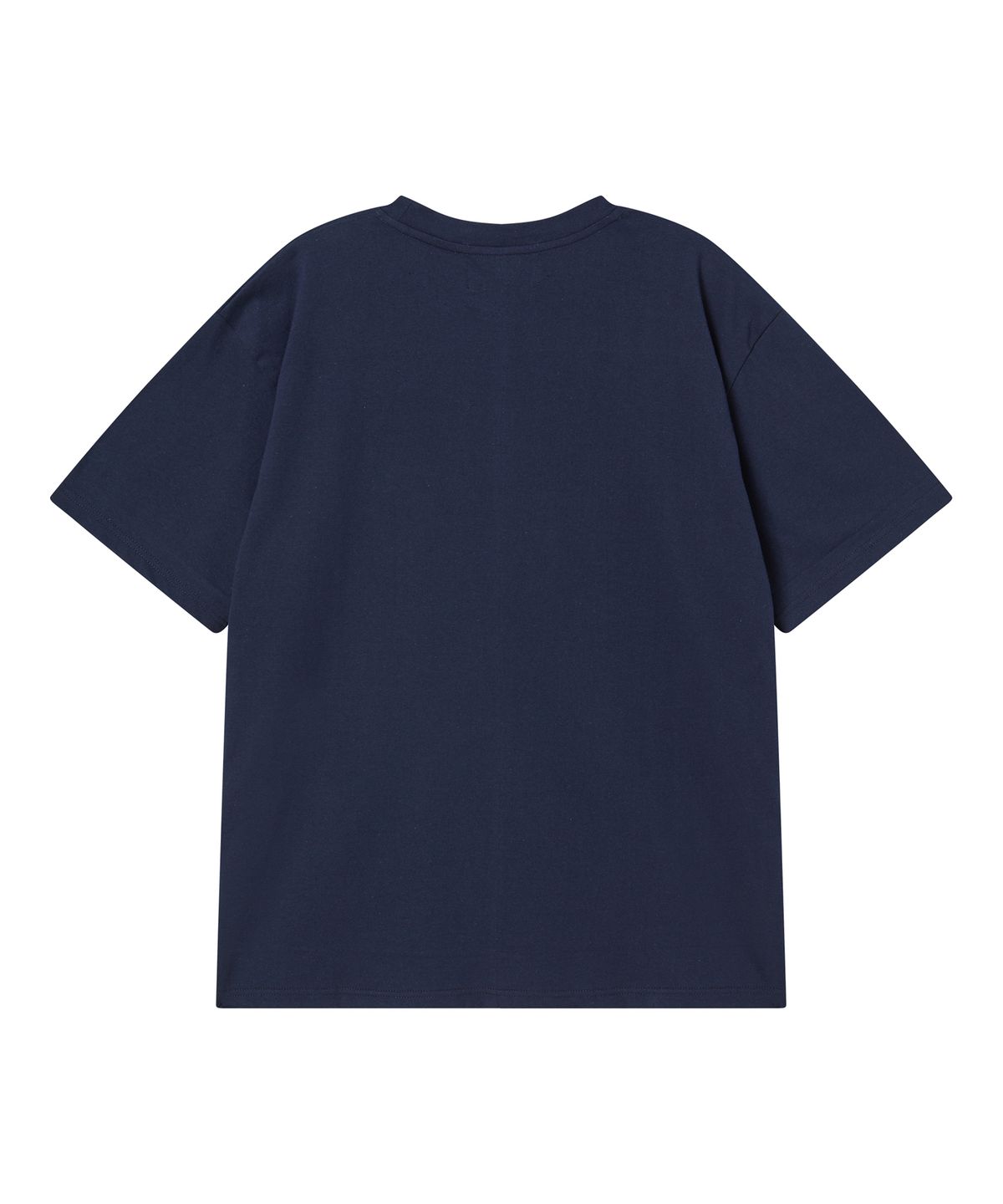 비욘드클로젯(BEYOND CLOSET) [COLLECTION LINE] 핸드 메이드 패치 디테일 20수 반팔 티셔츠 네이비