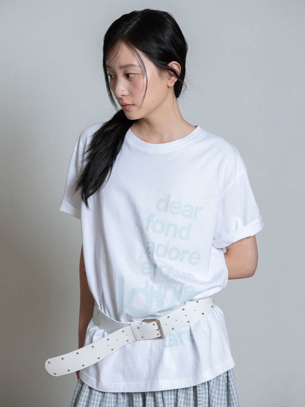 오피쉬(OAFISH) OVERFIT LETTERING T-SHIRT, WHITE