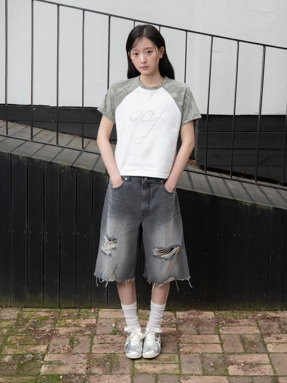 오피쉬(OAFISH) OAF CAMO RAGLAN T-SHIRT, KHAKI