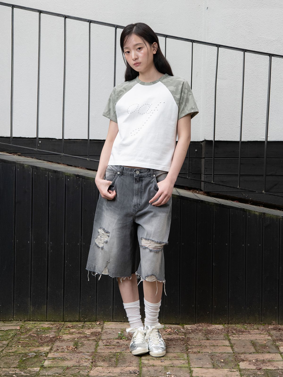 오피쉬(OAFISH) OAF CAMO RAGLAN T-SHIRT, KHAKI