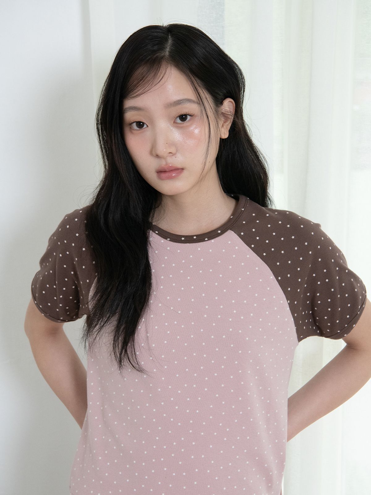 오피쉬(OAFISH) MINI STAR RAGLAN T-SHIRT, PINK
