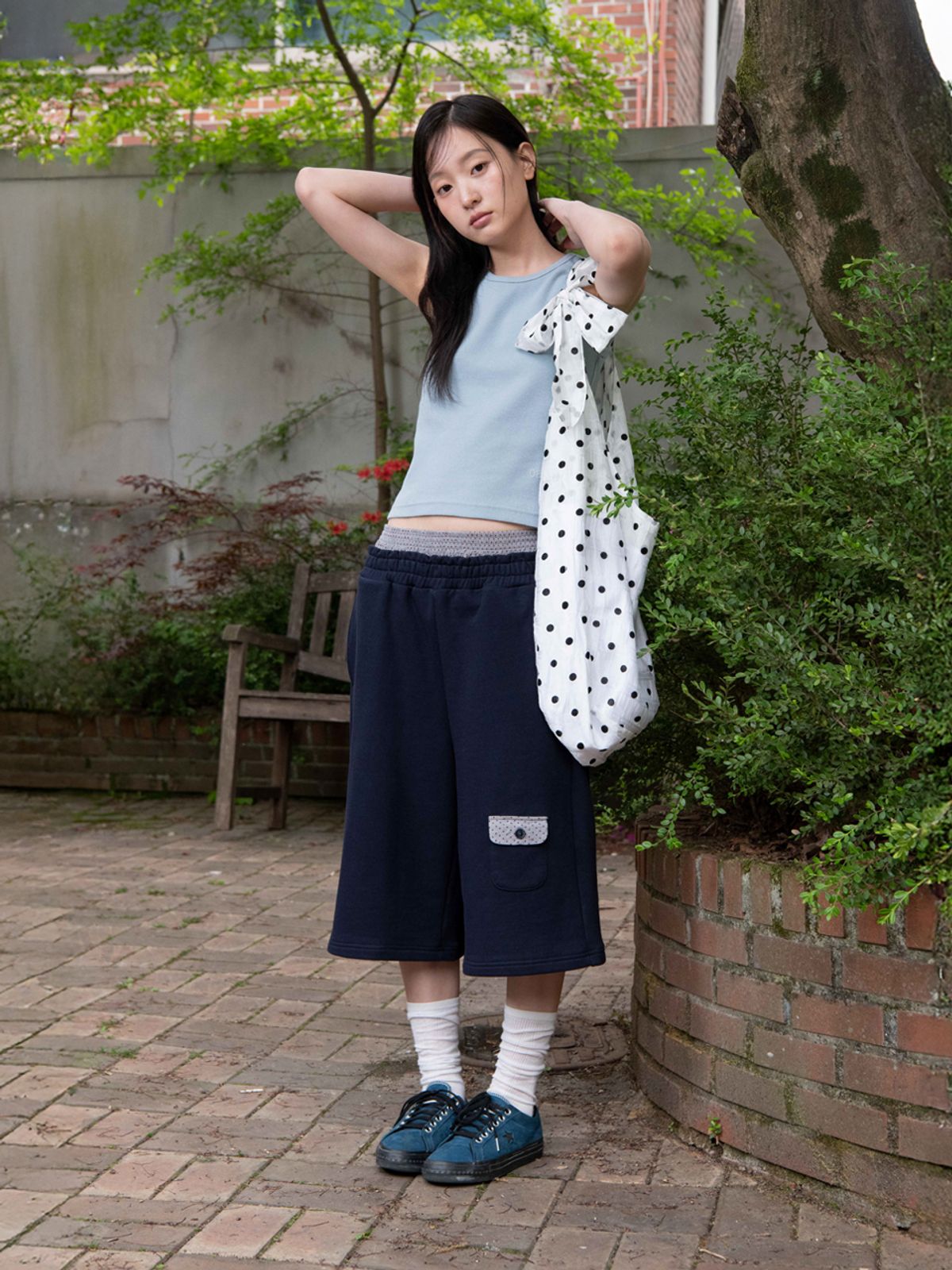 오피쉬(OAFISH) DOT TIE SHOULDER BAG, WHITE