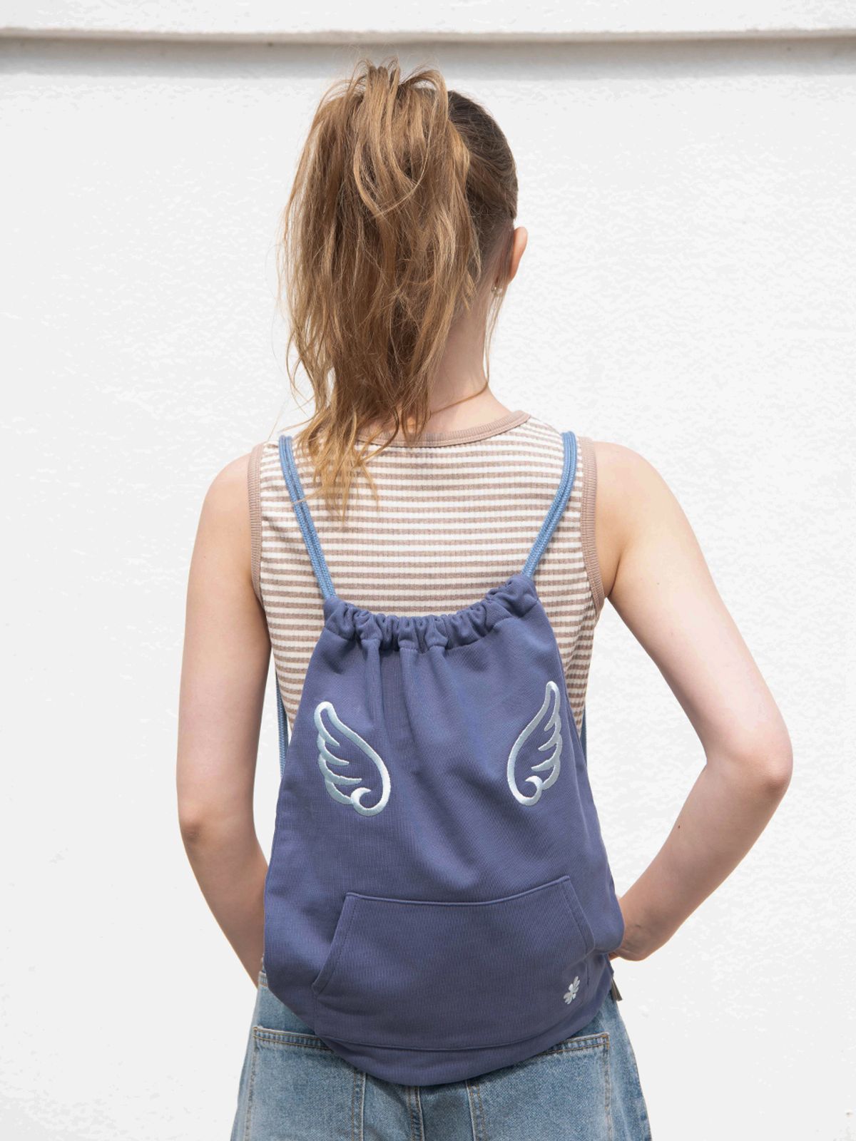 오피쉬(OAFISH) ANGEL LOGO GYMSACK, BLUE