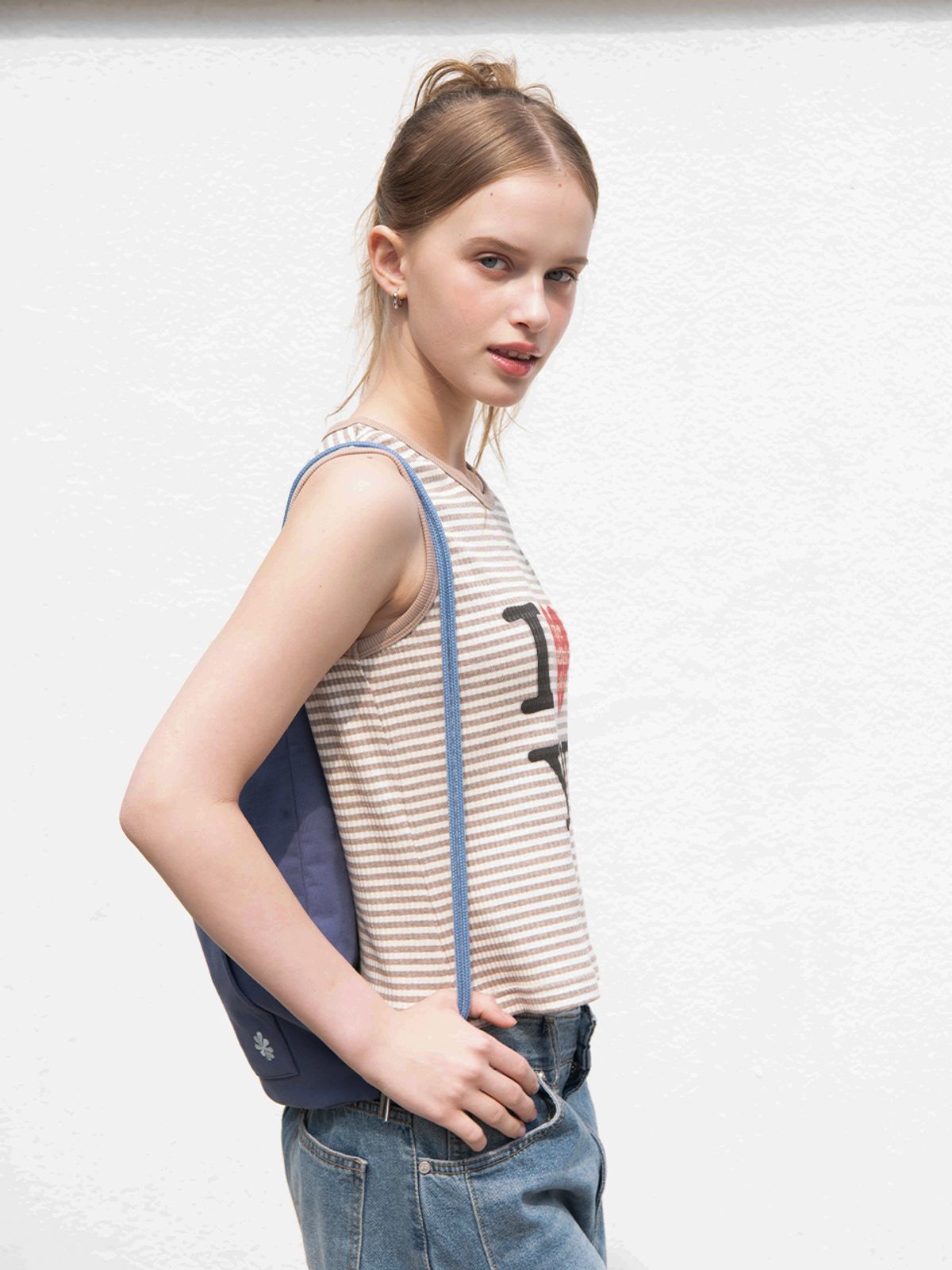 오피쉬(OAFISH) ANGEL LOGO GYMSACK, BLUE