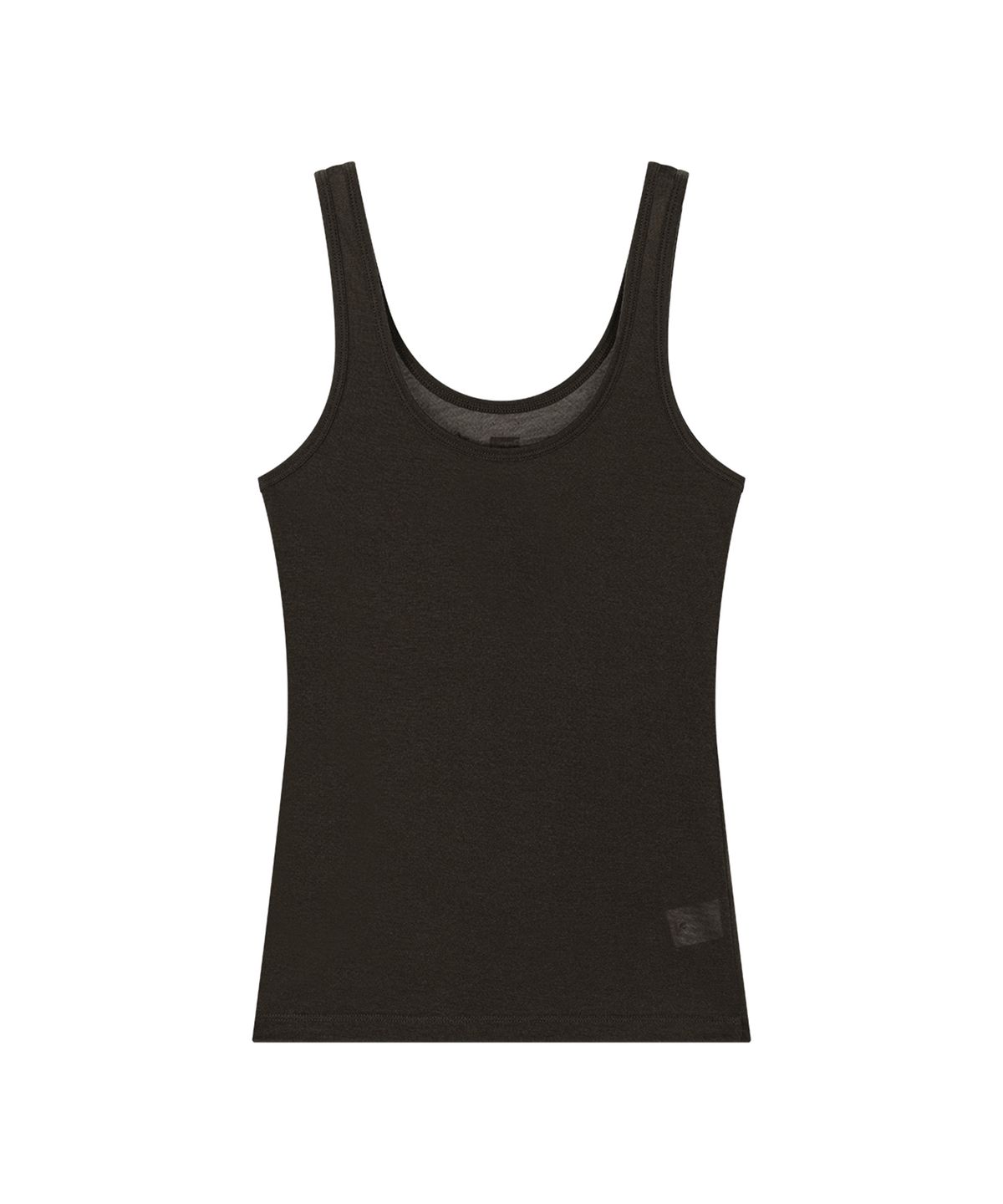더포르타(THEPORTA) PORTA CLASSIC RIB TANK TOP, BROWN
