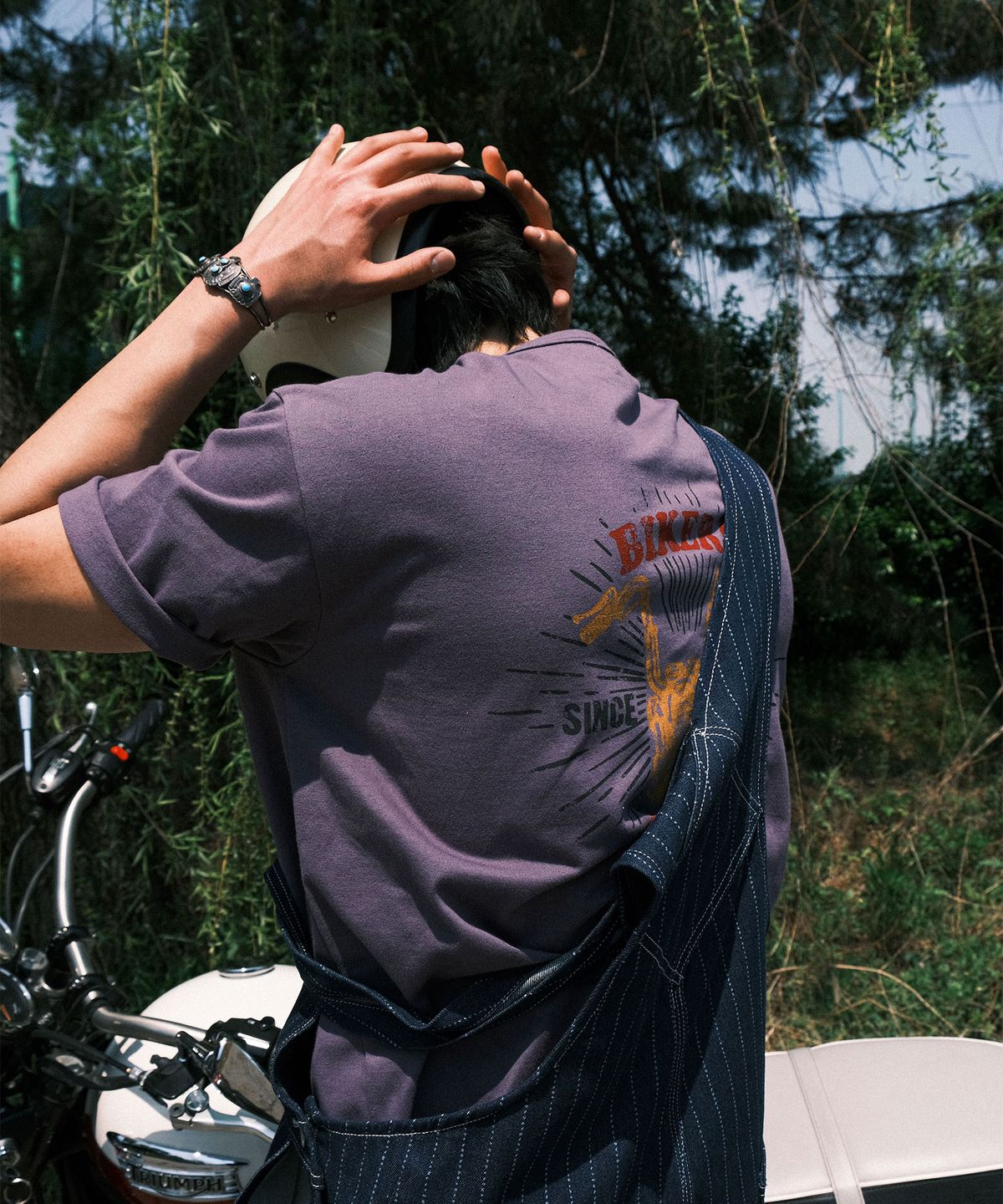 비디알(VDR) BIKERS T-SHIRT [Vintage Purple]