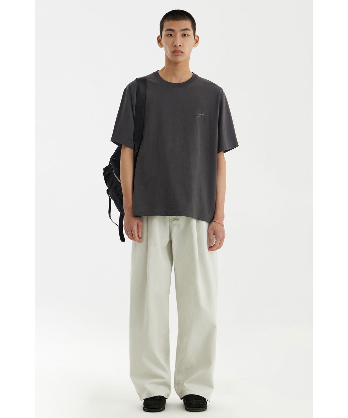 유스(YOUTH) H/S Logo T-Shirt - Charcoal Grey