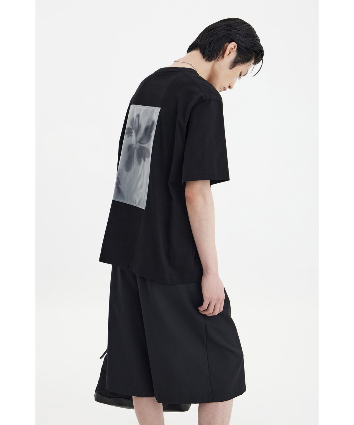 유스(YOUTH) Printing Panel T-Shirt - Black