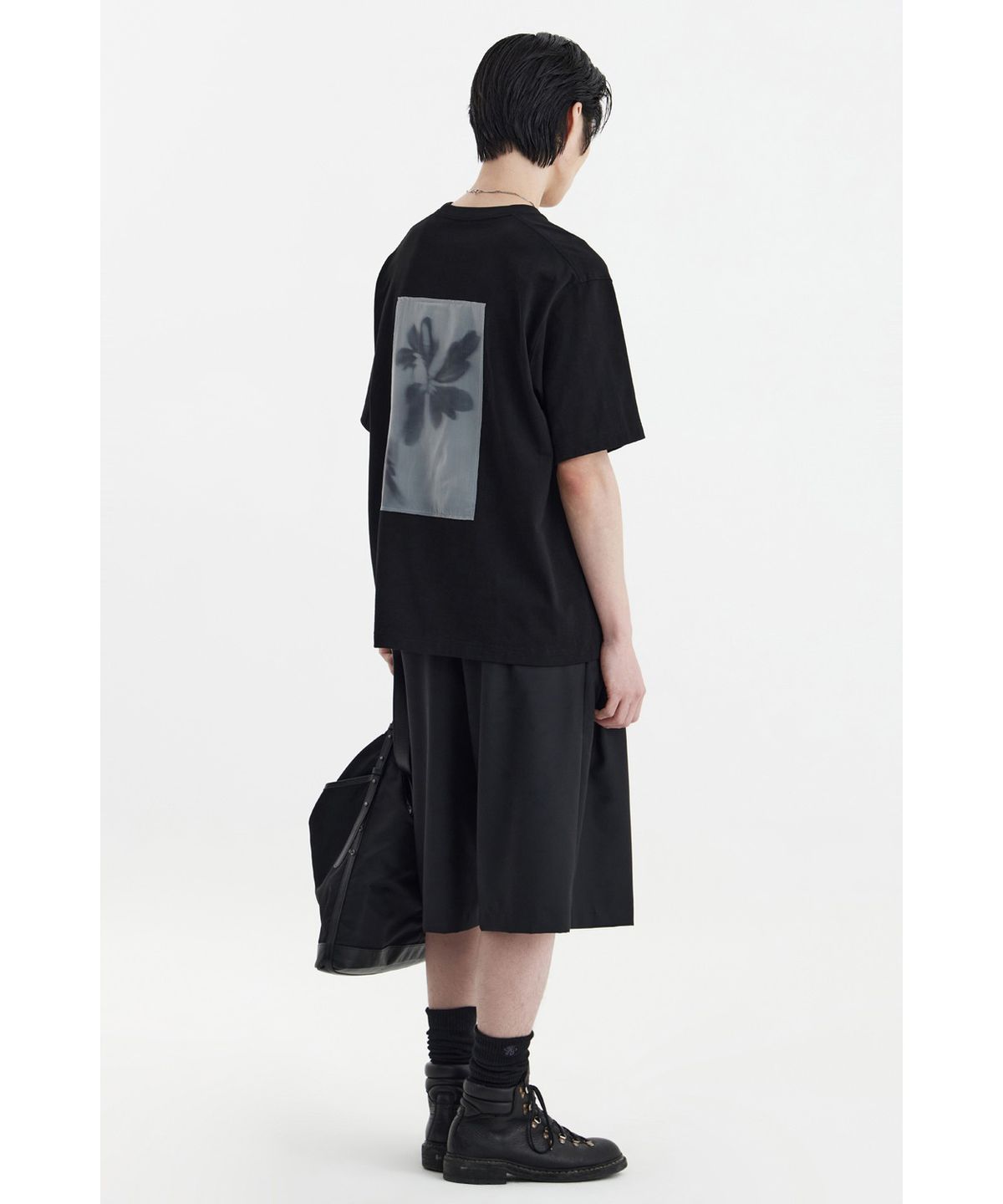 유스(YOUTH) Printing Panel T-Shirt - Black