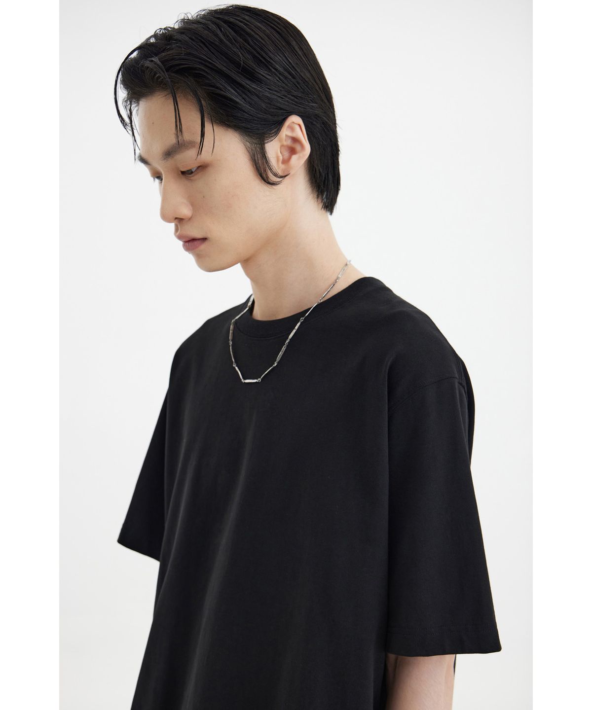 유스(YOUTH) Printing Panel T-Shirt - Black