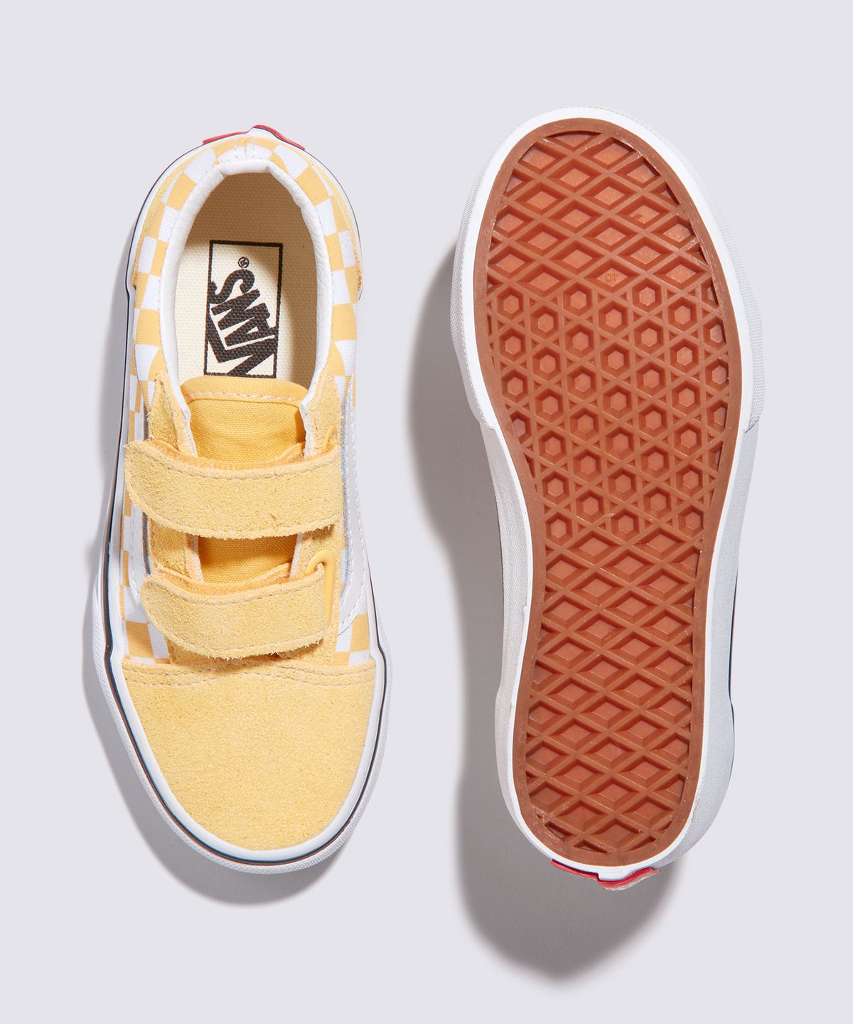 반스 키즈(VANS KIDS) 올드스쿨 V 키즈 컬러띠어리 체커보드 바나나 크림