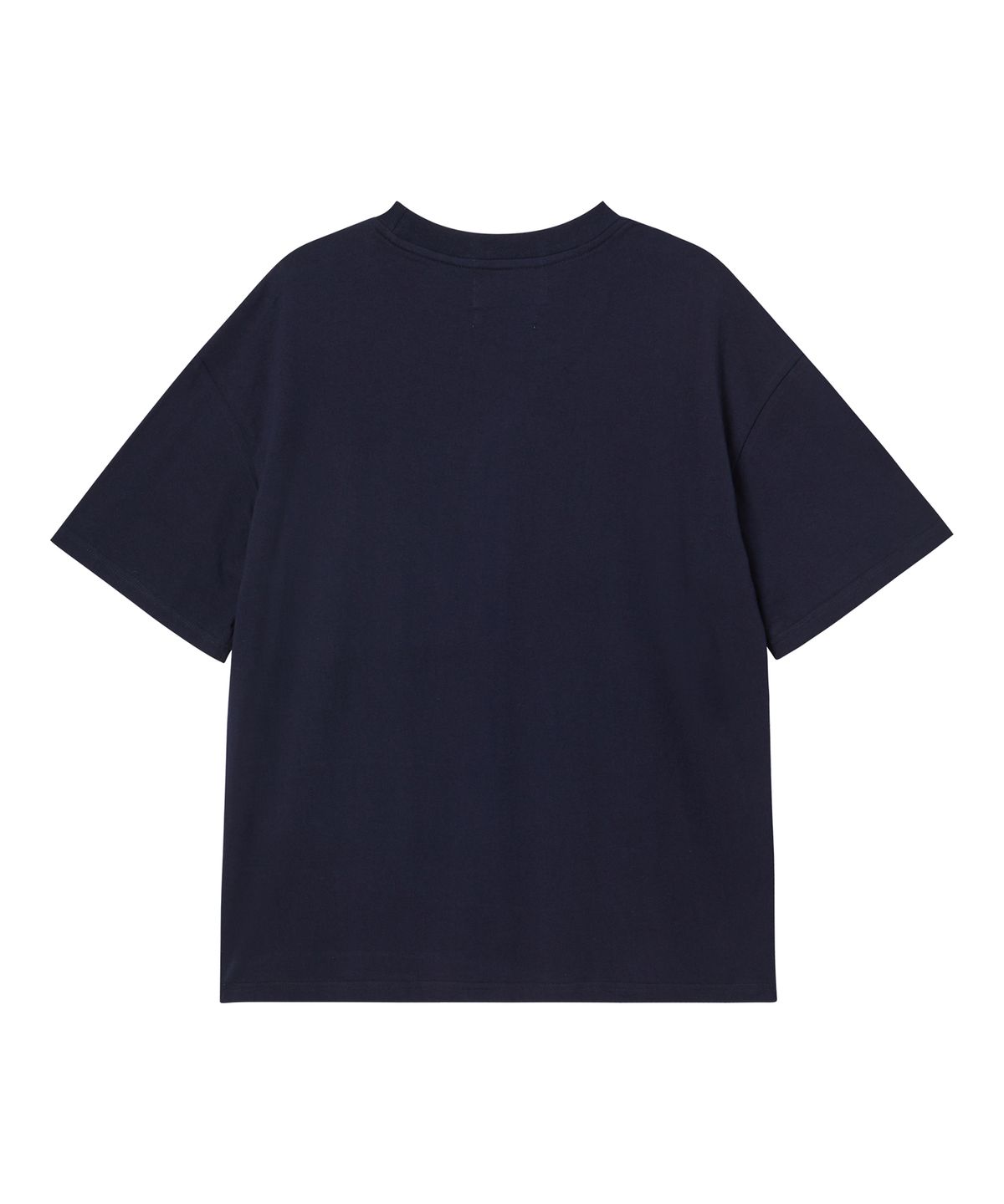 비욘드클로젯(BEYOND CLOSET) [COLLECTION LINE] 멀티 아트워크 디테일 코튼 반팔 티셔츠 네이비