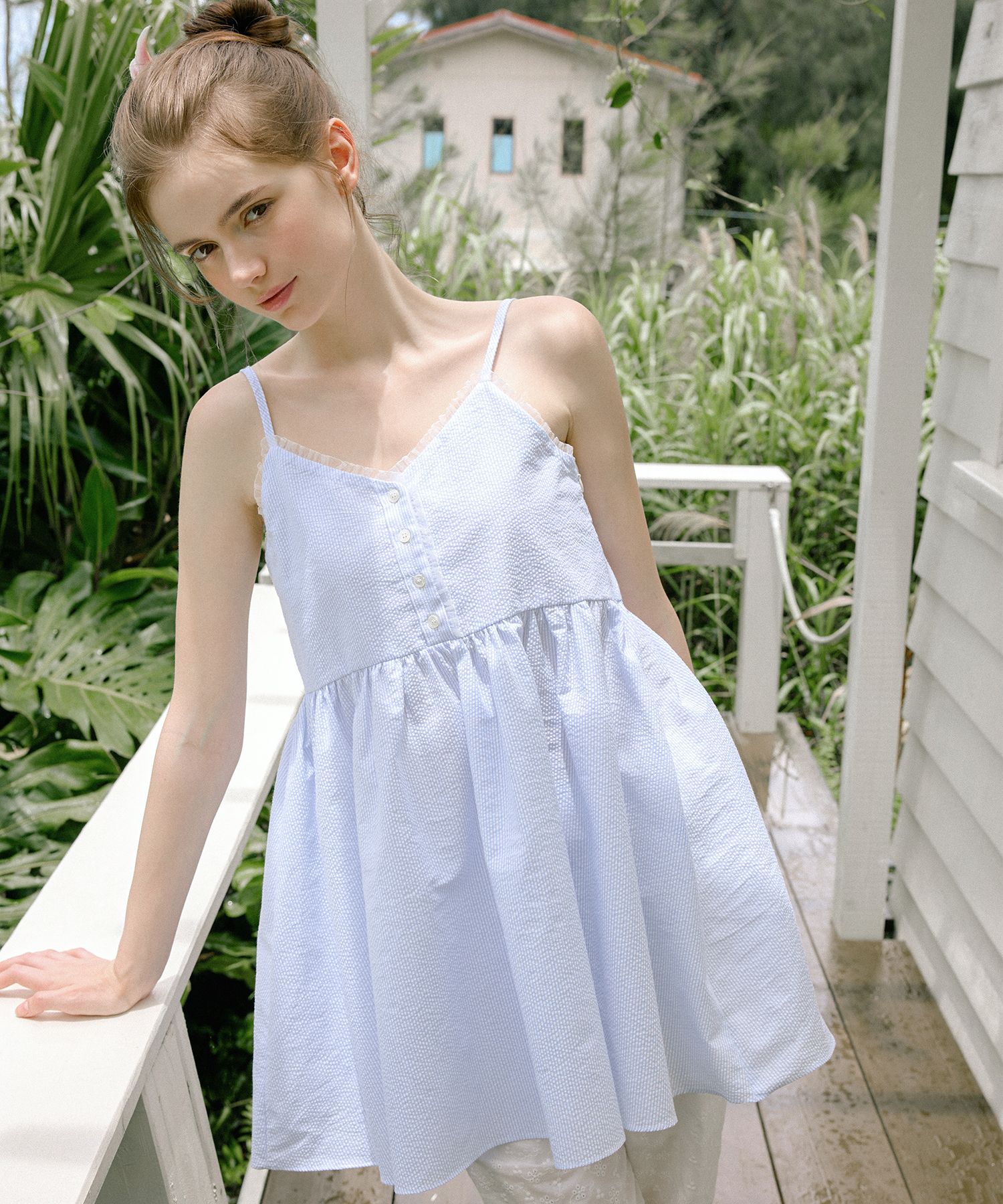 LETTER FROM MOON ♥ Laura Seersucker Mini Dress MUSINSA | LETTER FROM MOON Laura Seersucker Mini Dress (Striped)