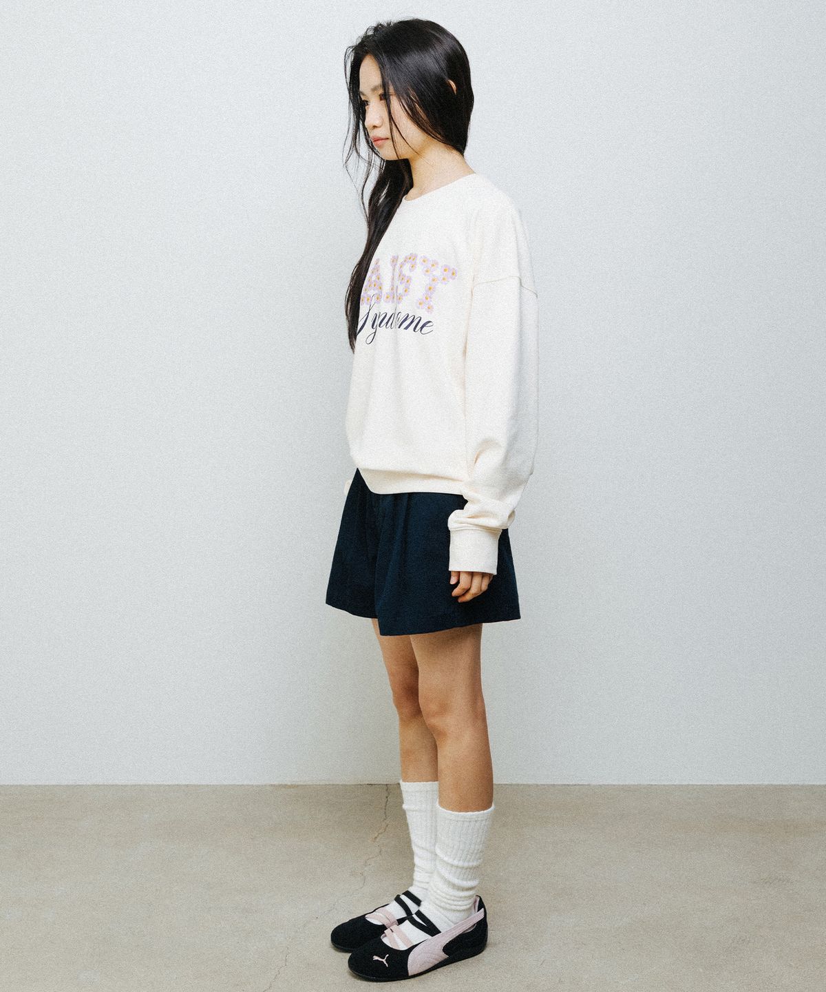 데이지신드롬(DAISY SYNDROME) BALLON DENIM SHORTS navy