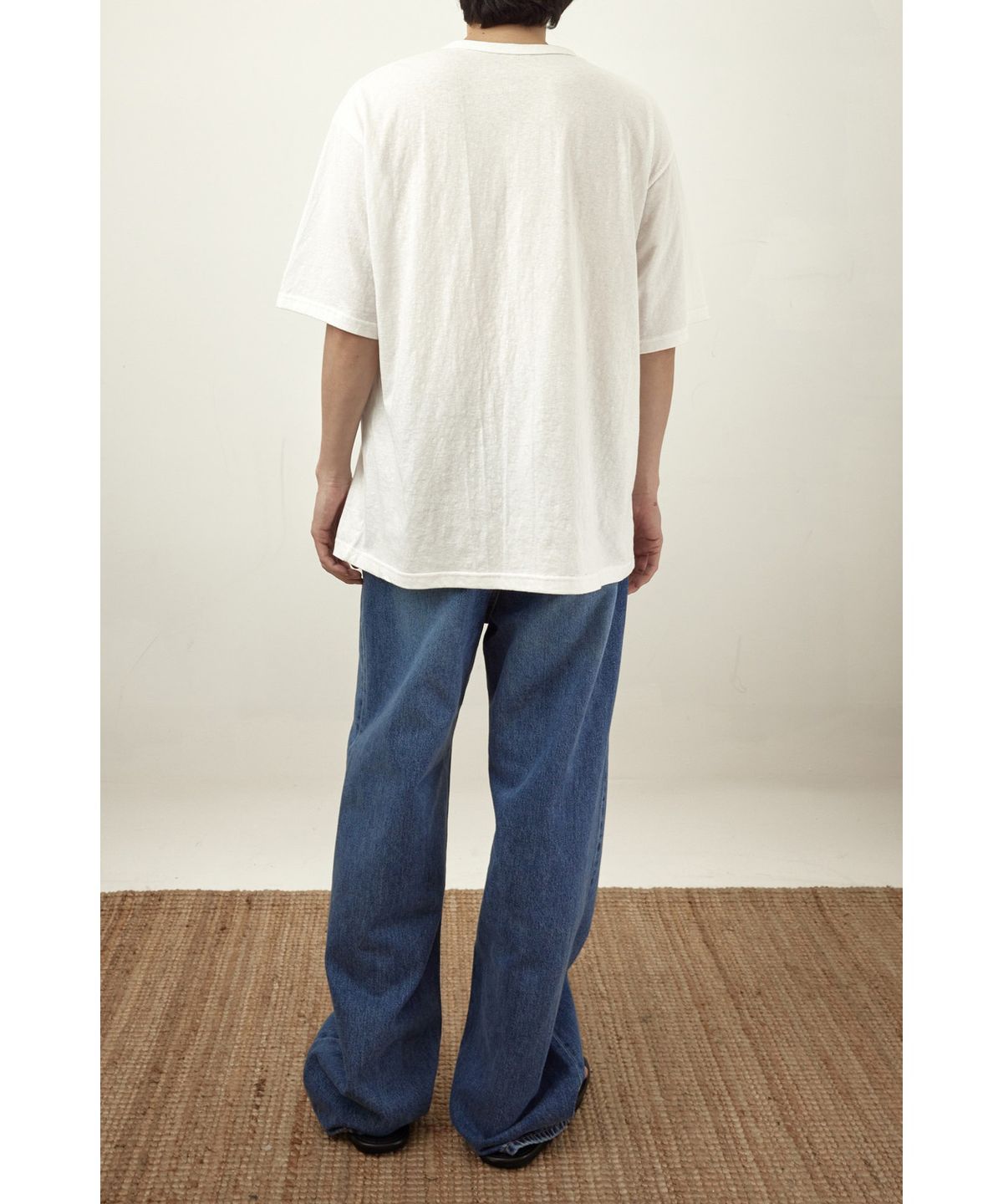 유스(YOUTH) Henley Neck H/S T-shirt - White
