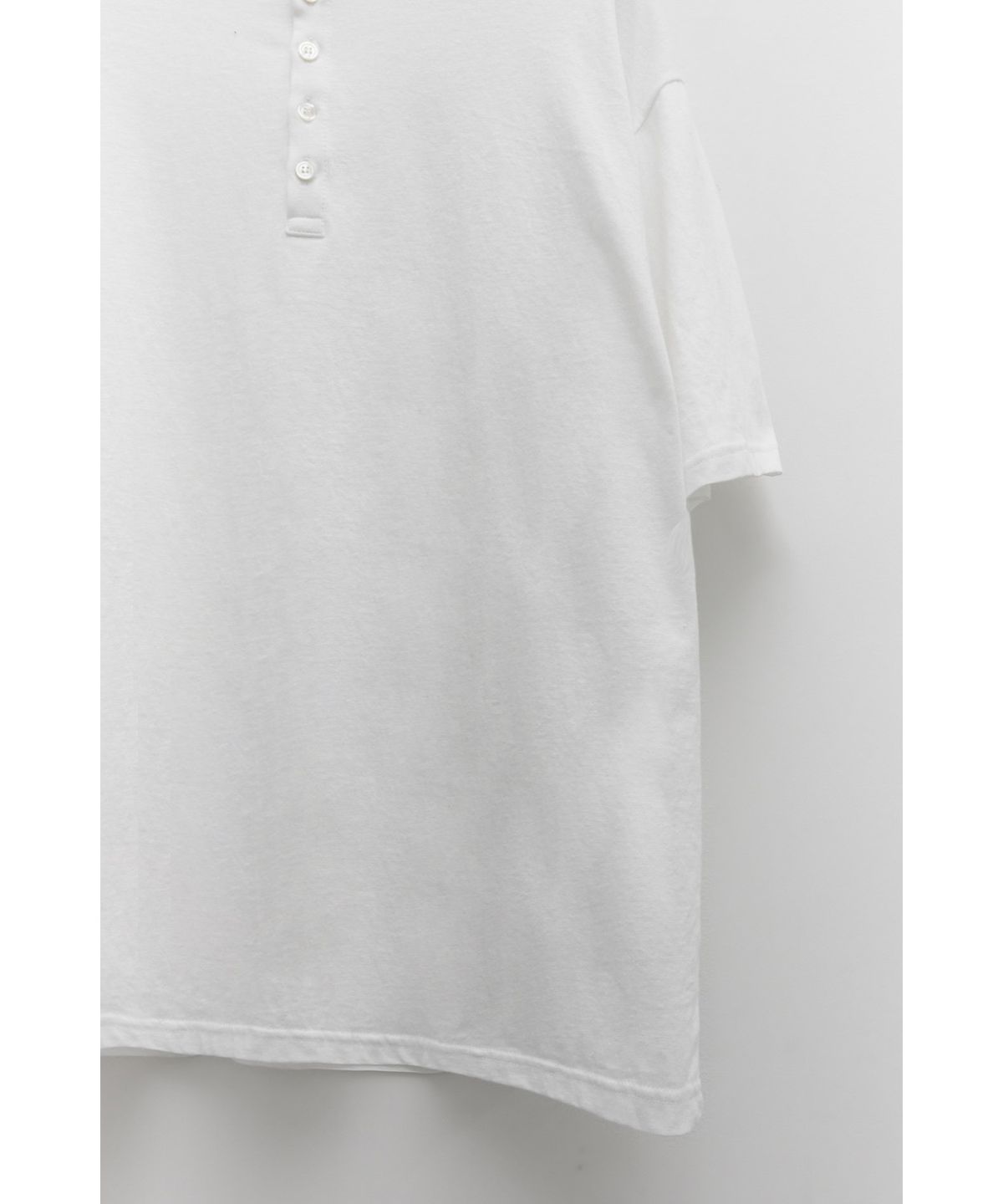 유스(YOUTH) Henley Neck H/S T-shirt - White