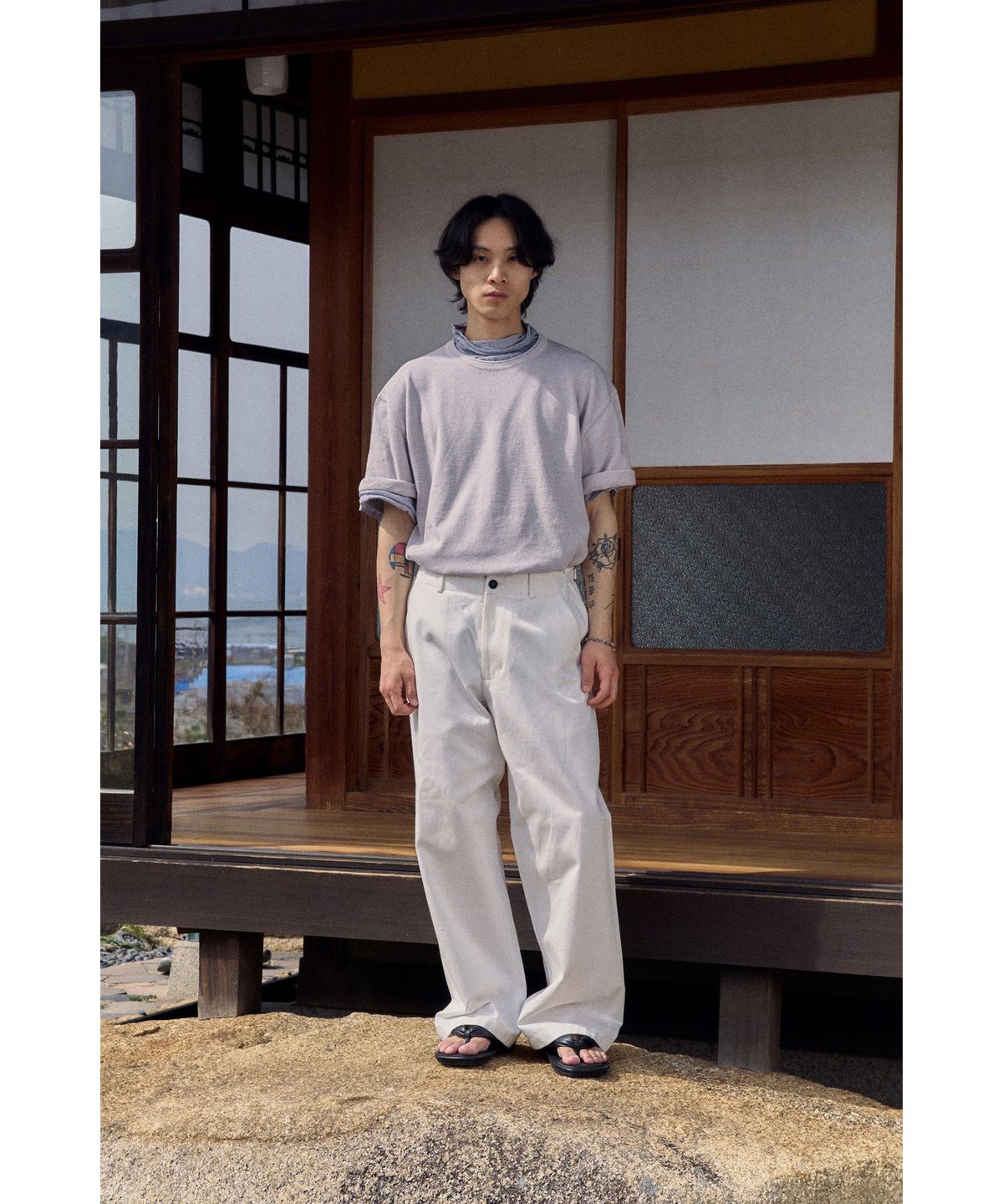 유스(YOUTH) Knit H/S T-shirt - Light Grey
