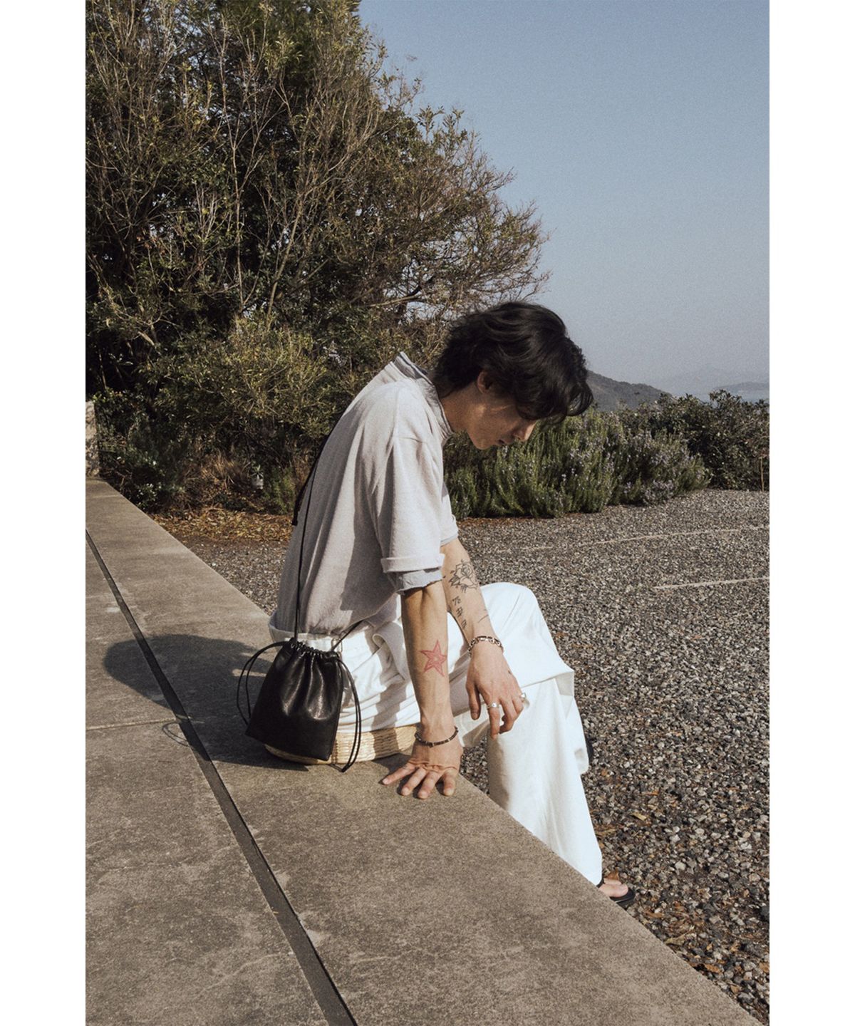 유스(YOUTH) Knit H/S T-shirt - Light Grey