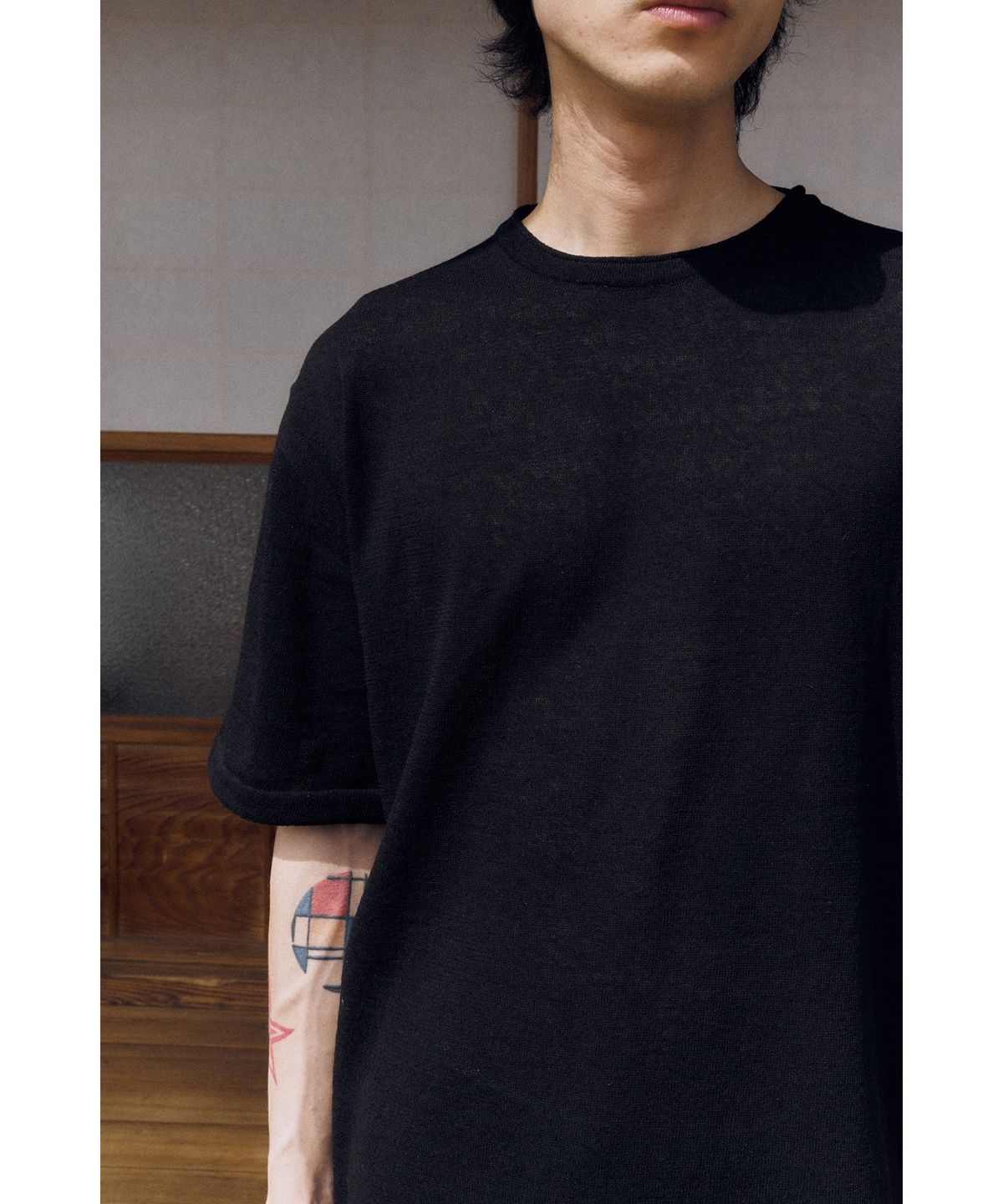유스(YOUTH) Knit H/S T-shirt - Black