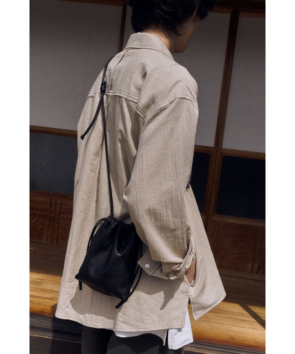 유스(YOUTH) Zipped Shirt - Beige Check