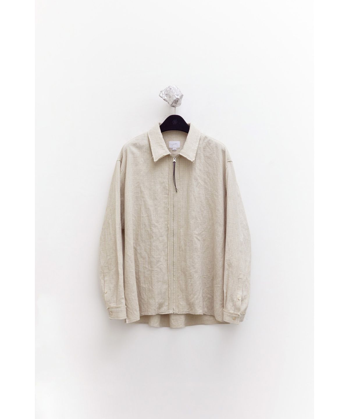 유스(YOUTH) Zipped Shirt - Beige Check