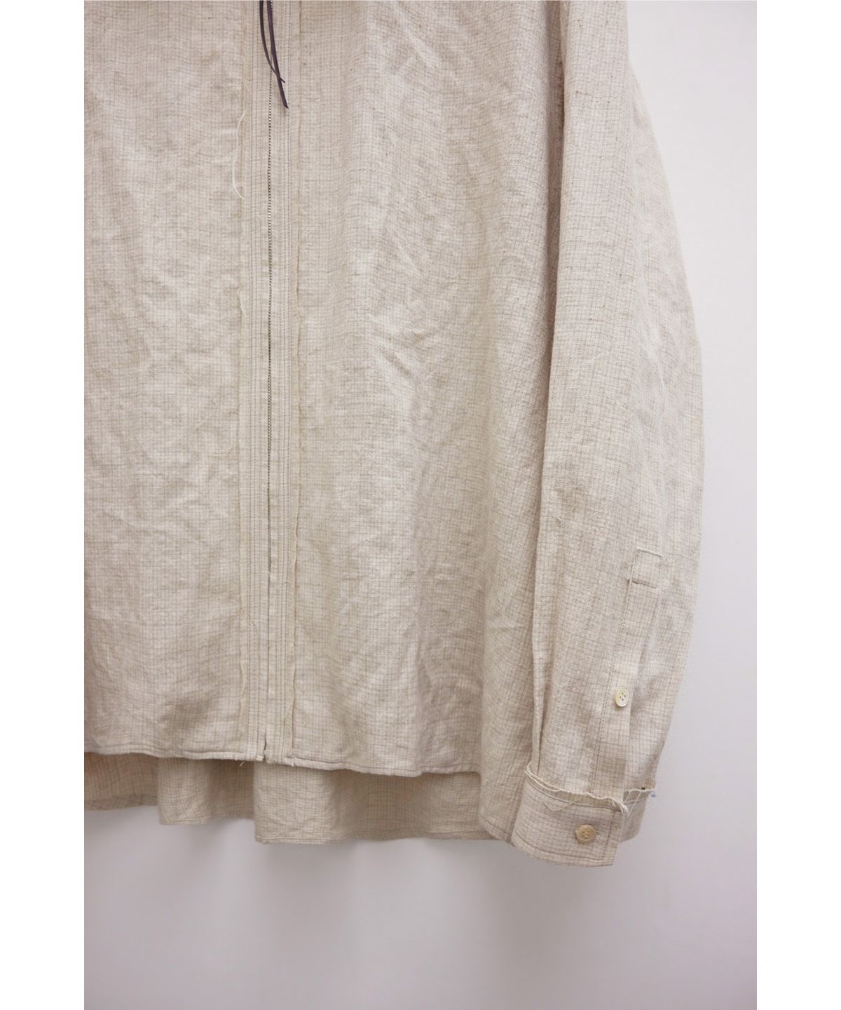유스(YOUTH) Zipped Shirt - Beige Check