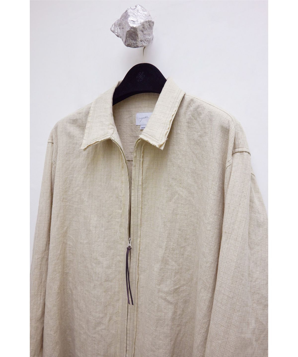 유스(YOUTH) Zipped Shirt - Beige Check
