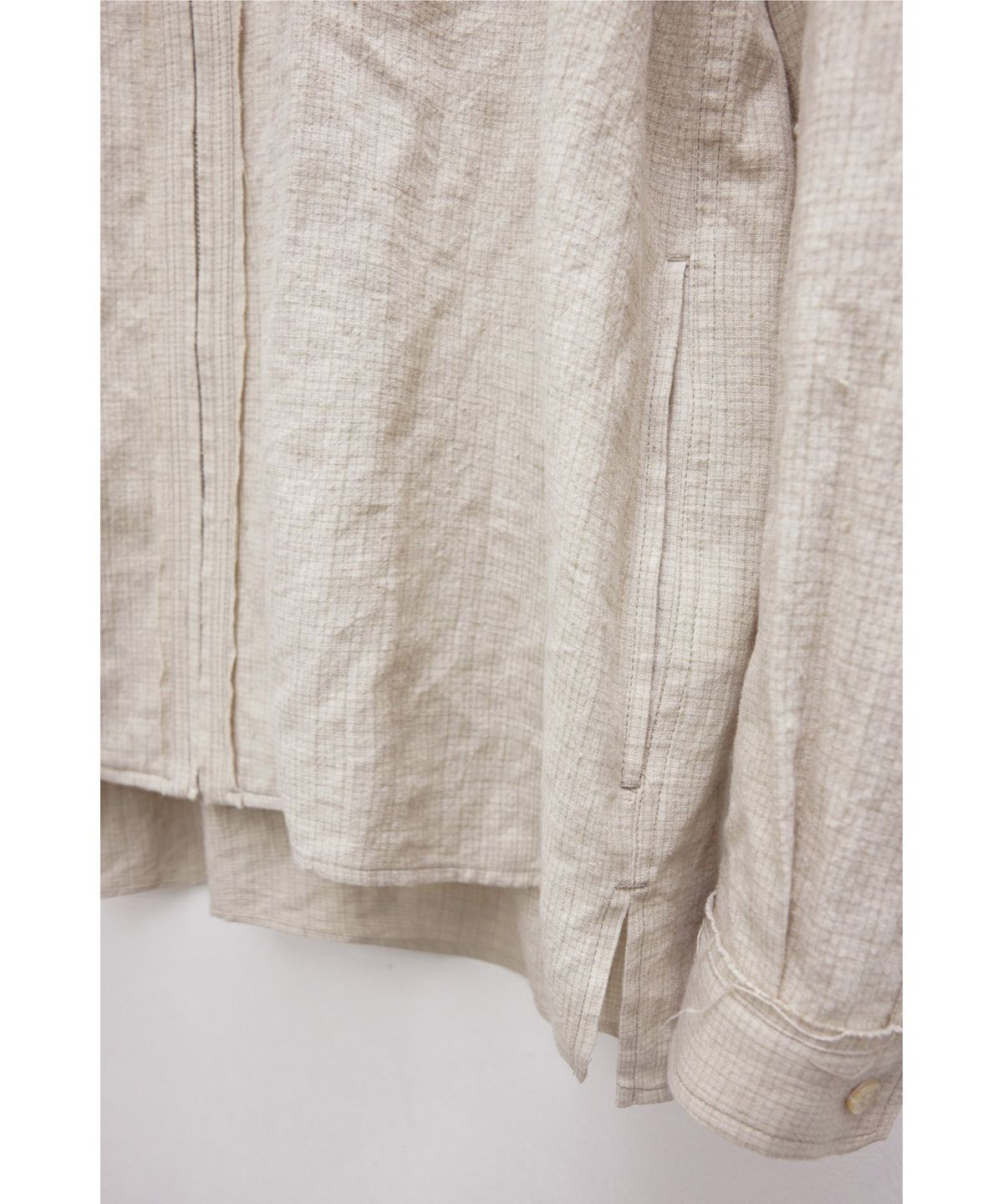유스(YOUTH) Zipped Shirt - Beige Check