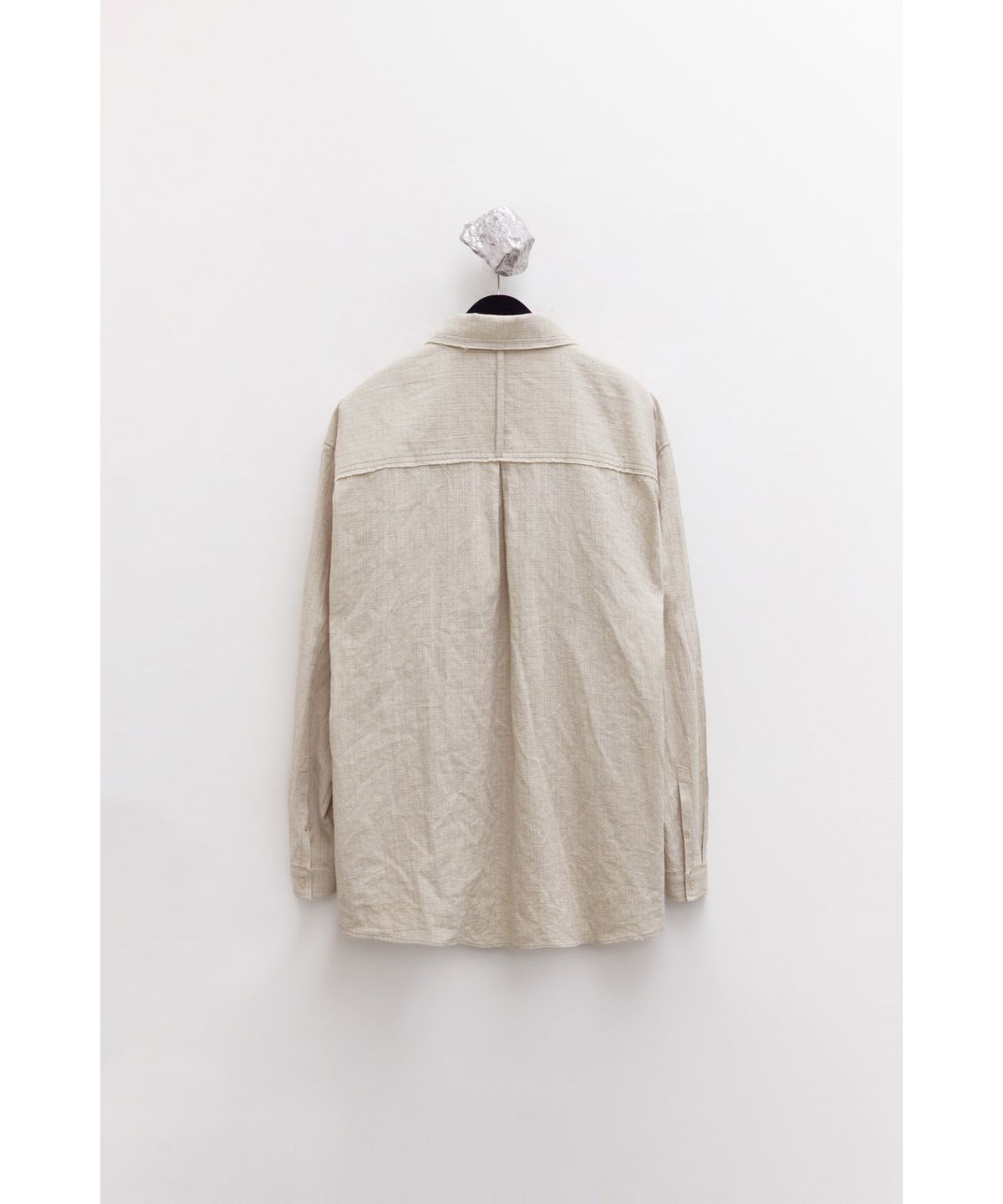 유스(YOUTH) Zipped Shirt - Beige Check