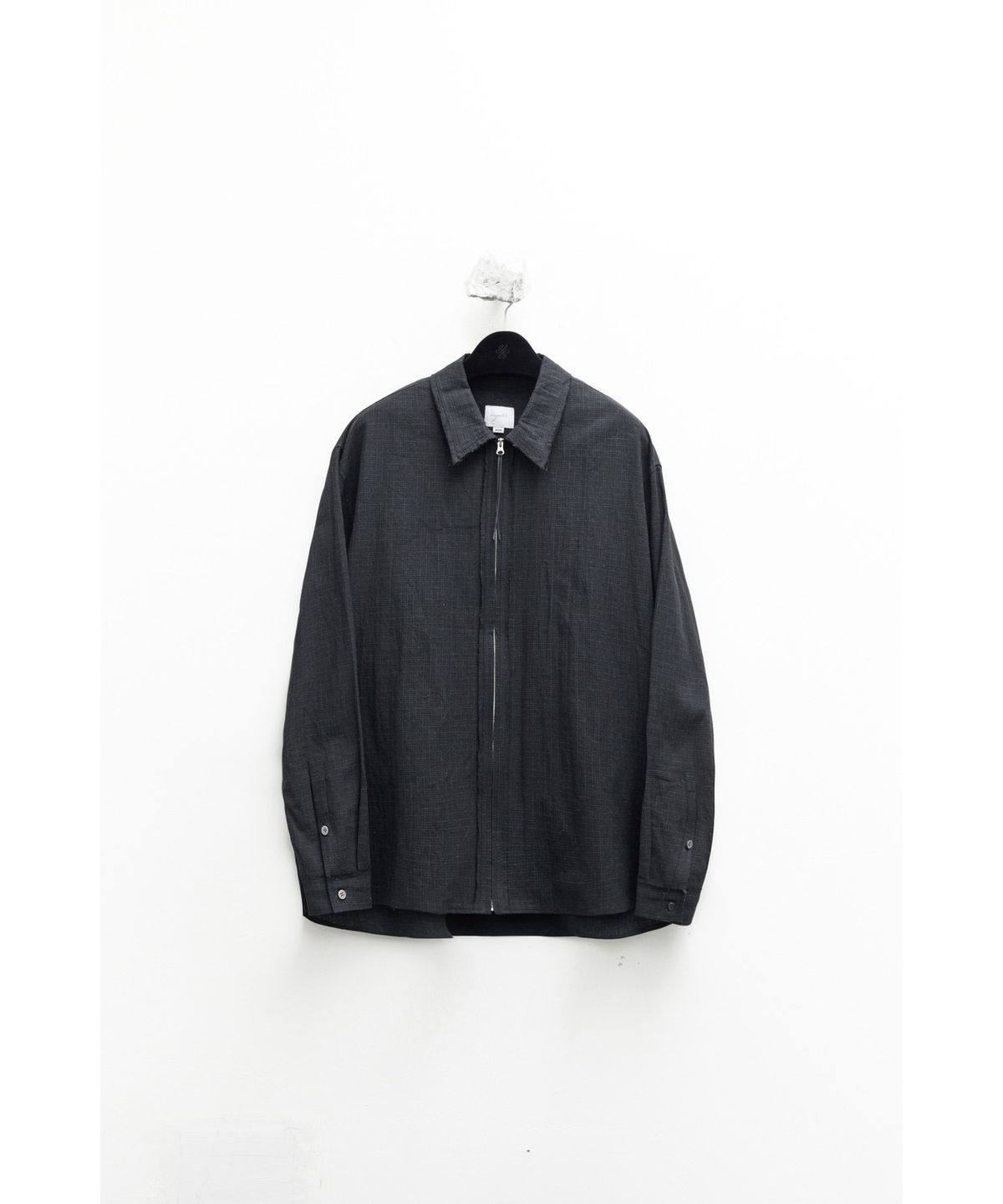 유스(YOUTH) Zipped Shirt - Black Check