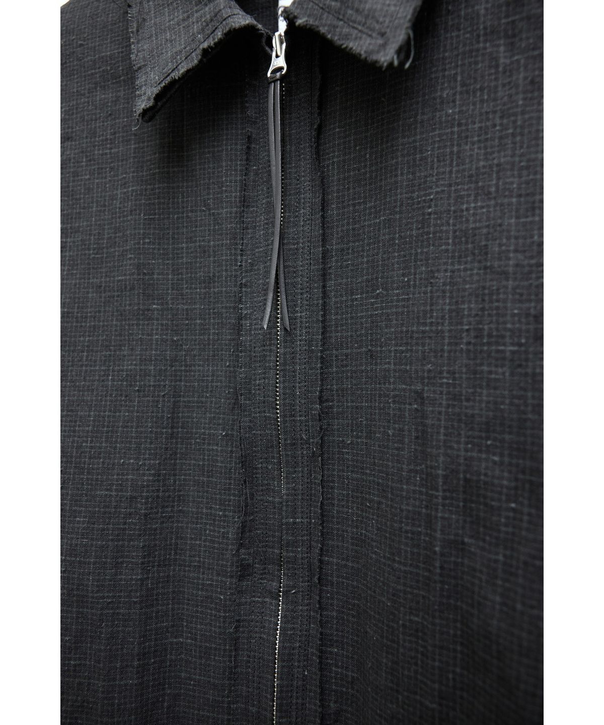 유스(YOUTH) Zipped Shirt - Black Check