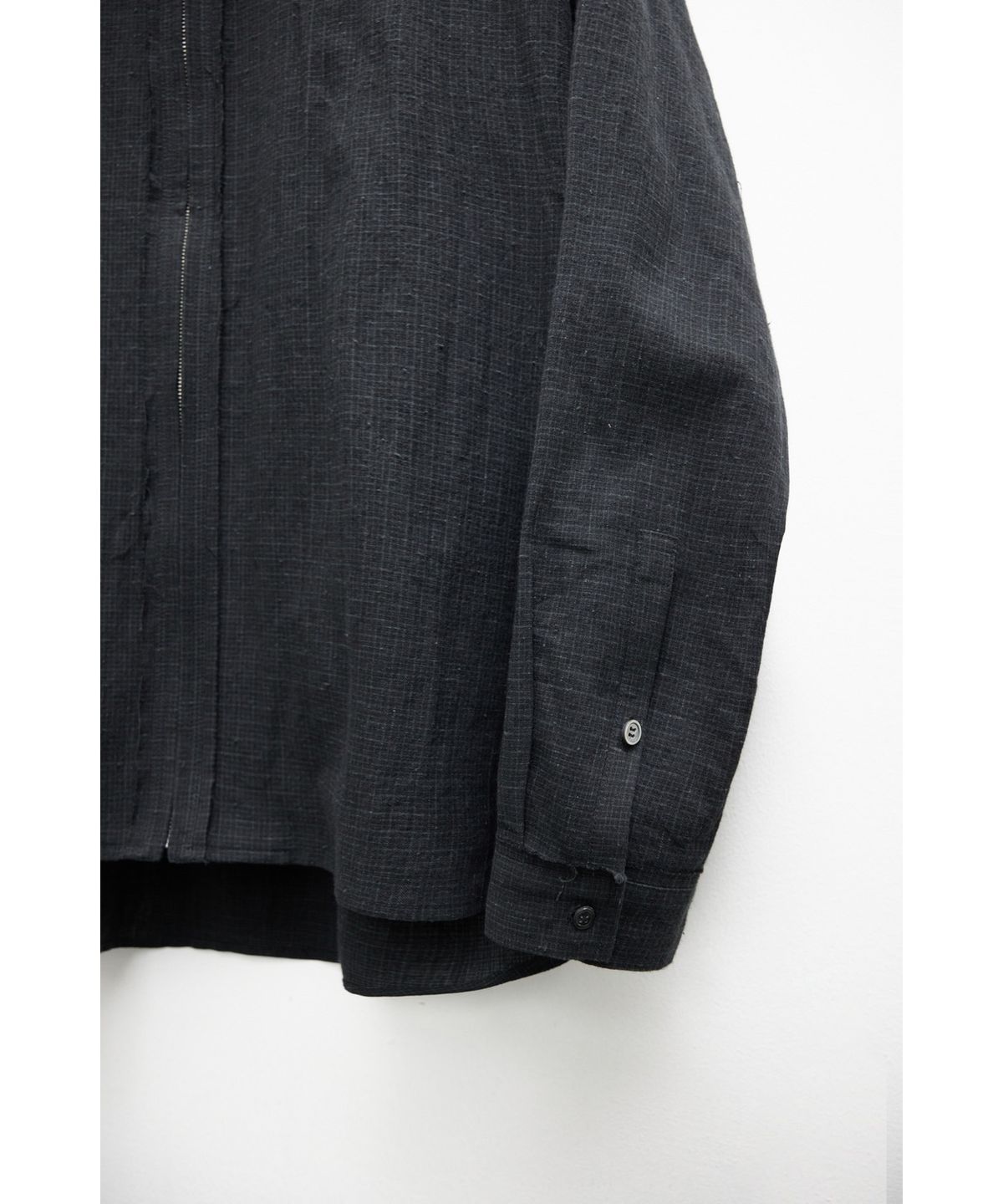 유스(YOUTH) Zipped Shirt - Black Check