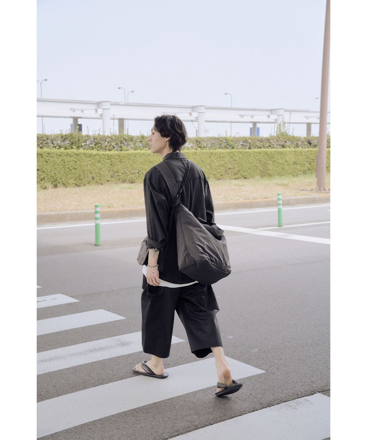 유스(YOUTH) Zipped Shirt - Black Check