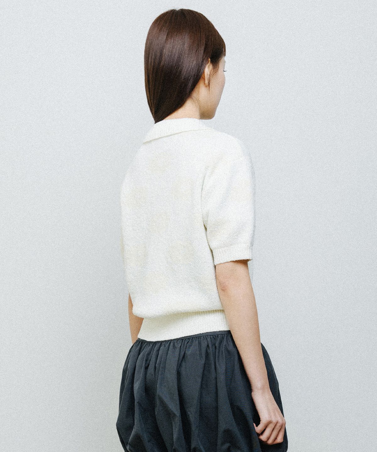 데이지신드롬(DAISY SYNDROME) PIXEL KNIT CARDIGAN ivory