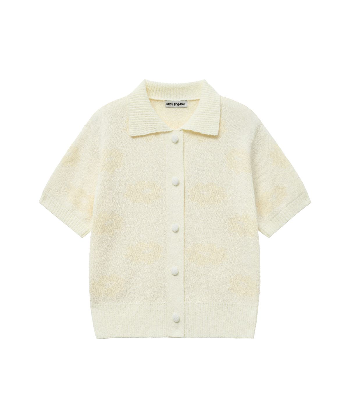 데이지신드롬(DAISY SYNDROME) PIXEL KNIT CARDIGAN ivory