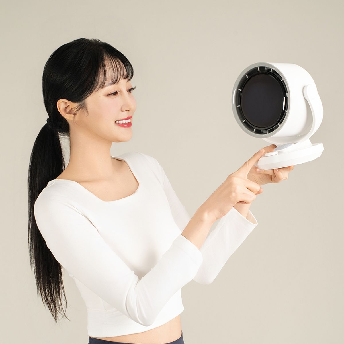 코드나인(CODE9) 코드나인 무선 무풍 회전 탁상용 써큘레이터 무드등 선풍기 FAN300