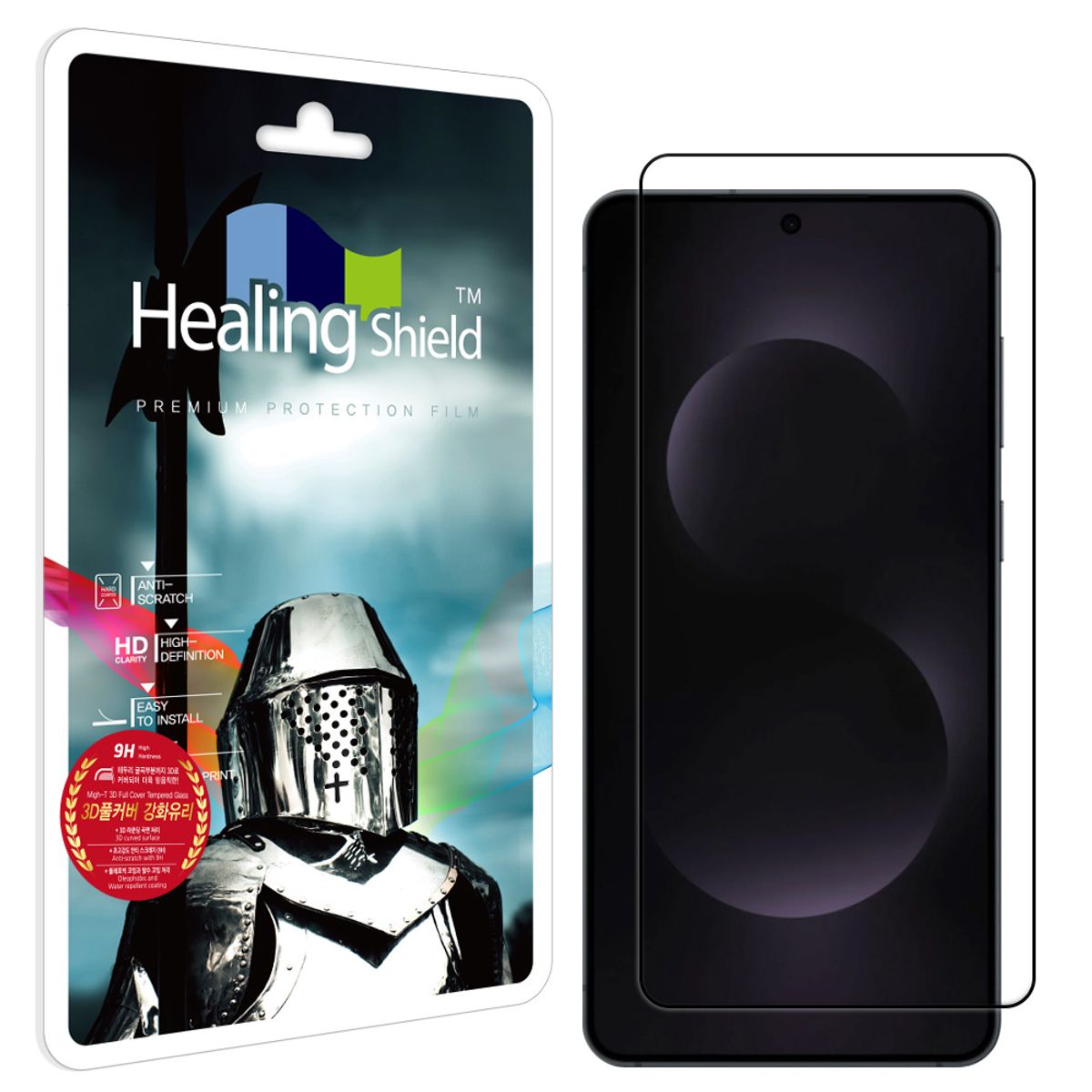 힐링쉴드(HEALINGSHIELD) 갤럭시S25 엣지 3D 풀커버 강화유리 액정보호필름 1매