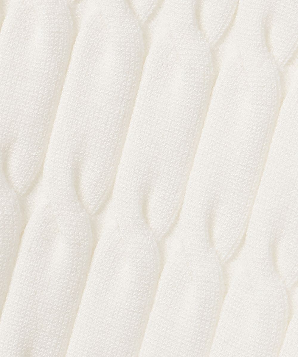 MUSINSA | NODU Six Cable Collar Short Sleeve Knit [Ivory]