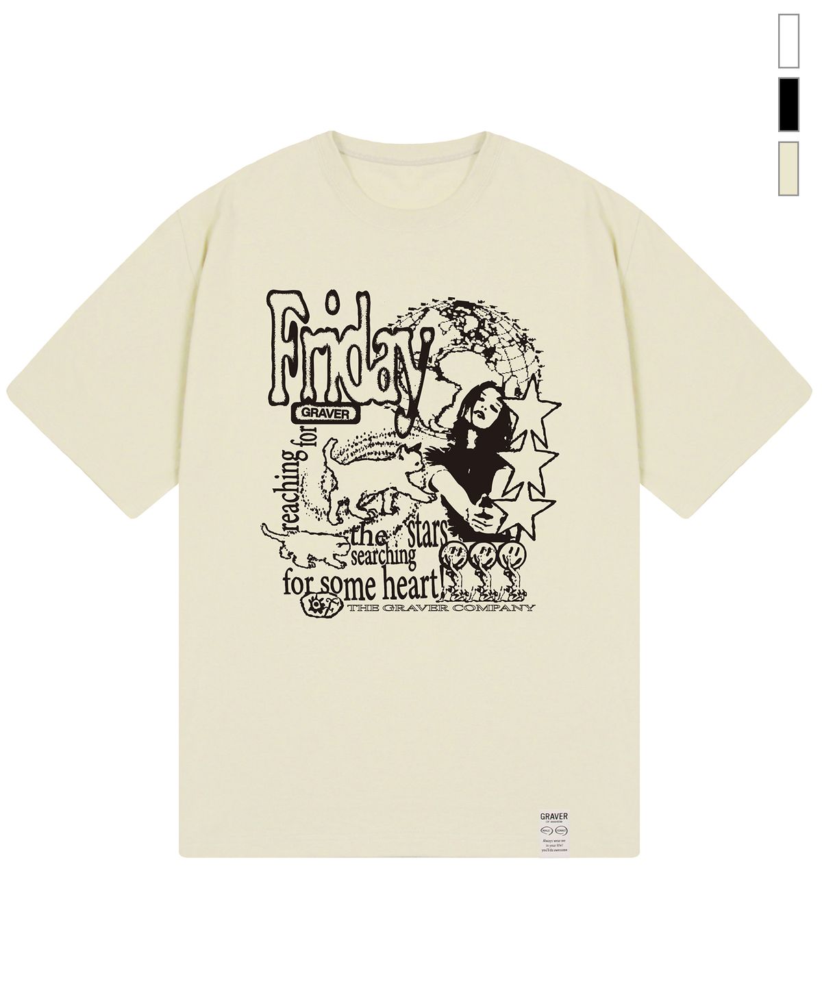그레이버(GRAVER) [UNISEX]FRIDAY 반팔티_3color
