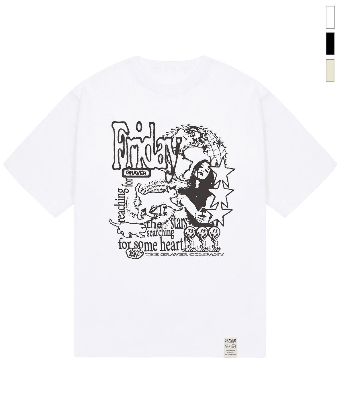 그레이버(GRAVER) [UNISEX]FRIDAY 반팔티_3color