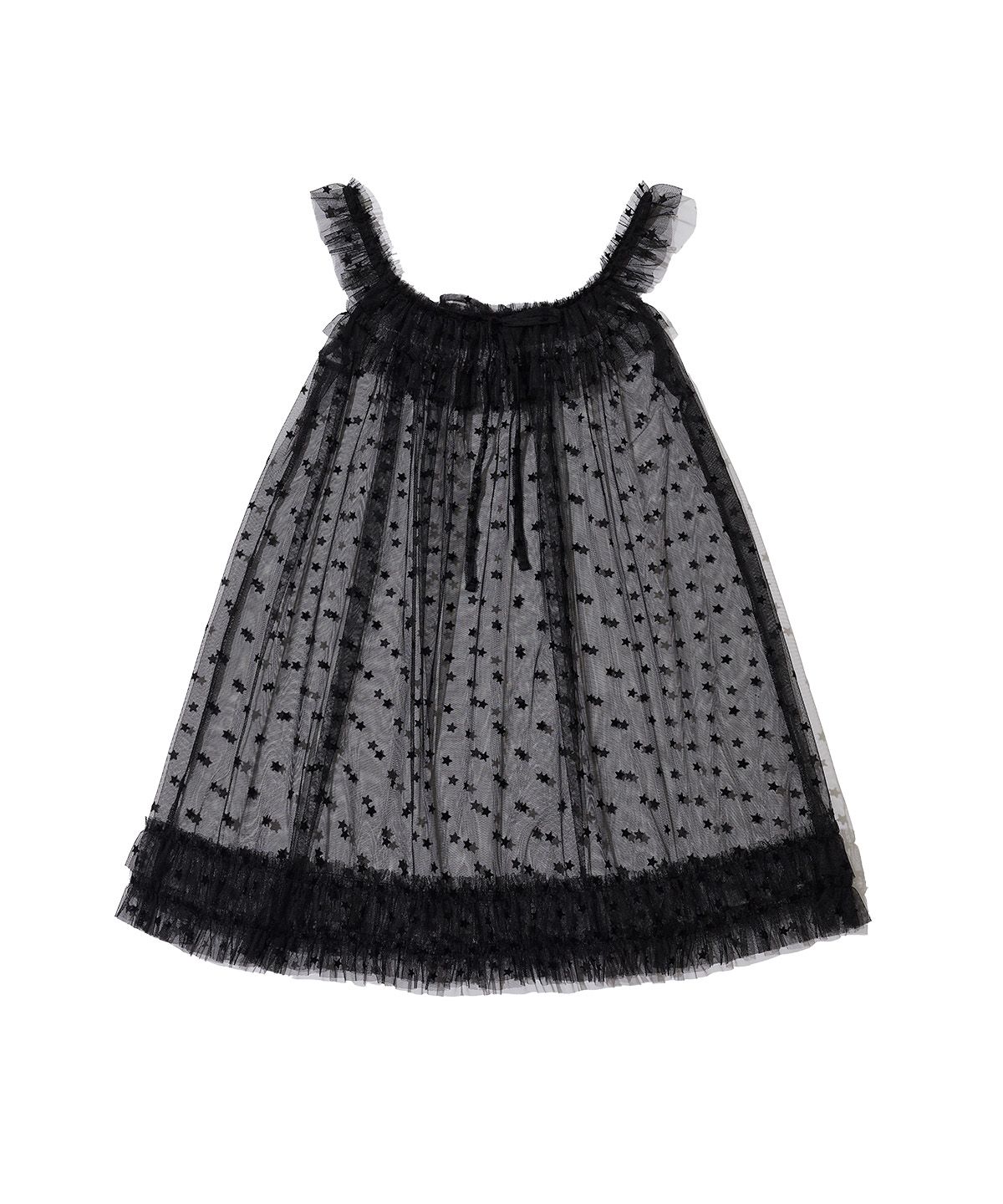 【FOGDAWN】STARRY FRILL LAYERED DRESS MUSINSA | FOGDAWN Starry Frill Layered Dress (black)