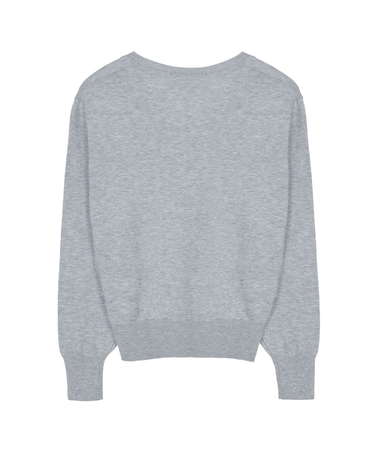 닉앤니콜(NICK&NICOLE) BUTTERFLY V NECK JACQUARD KNIT_GRAY