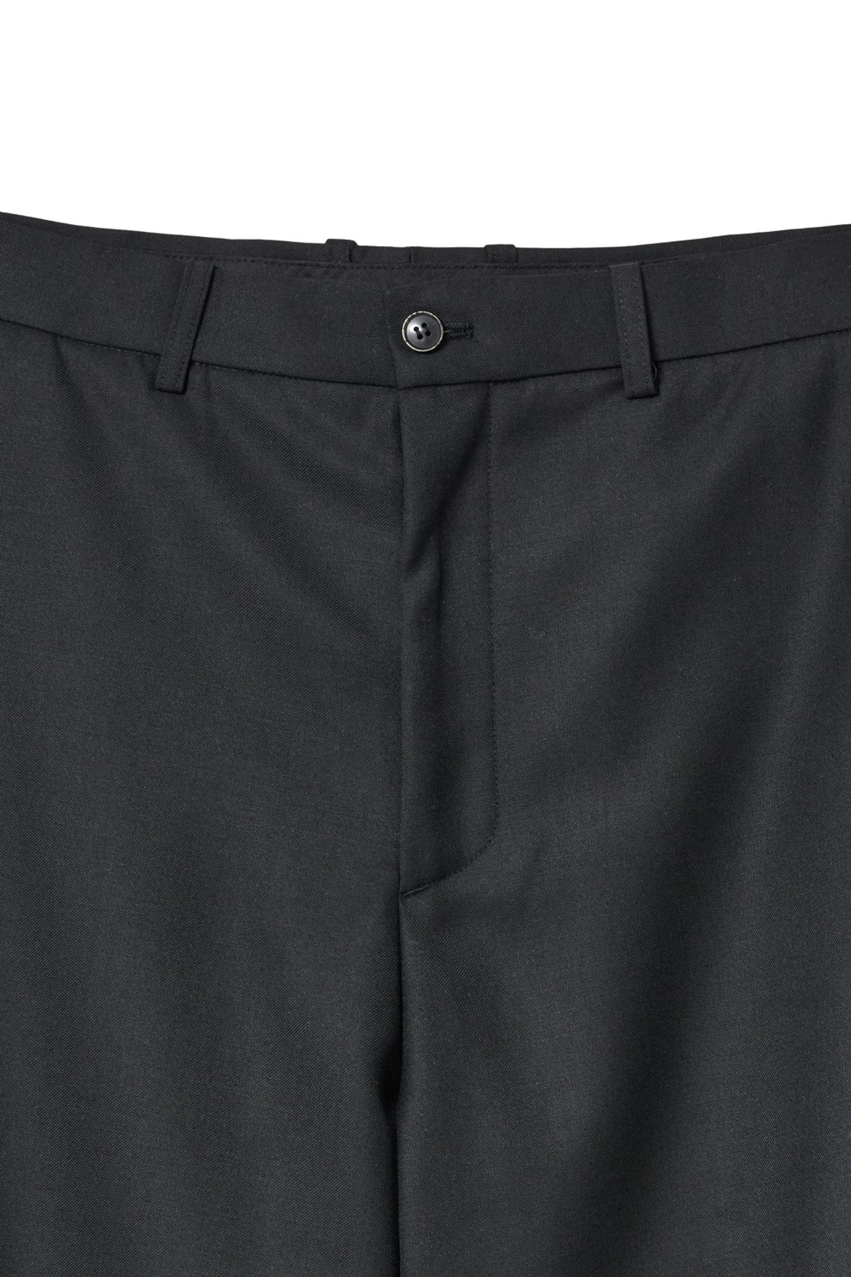 해칭룸(HATCHINGROOM) Wide Curve Trousers Wool Black