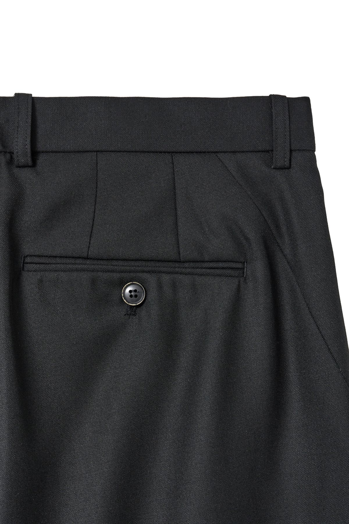 해칭룸(HATCHINGROOM) Wide Curve Trousers Wool Black
