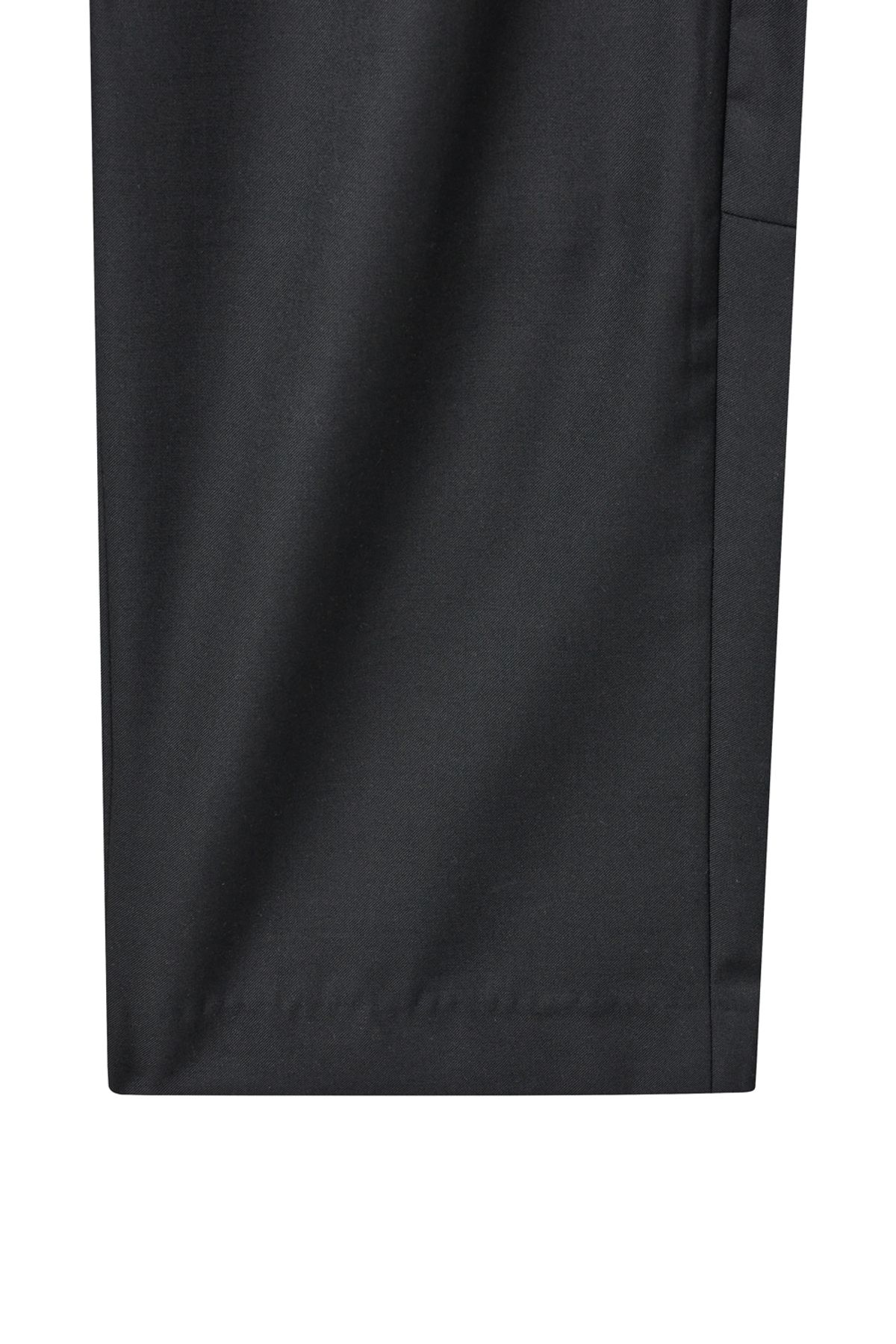 해칭룸(HATCHINGROOM) Wide Curve Trousers Wool Black
