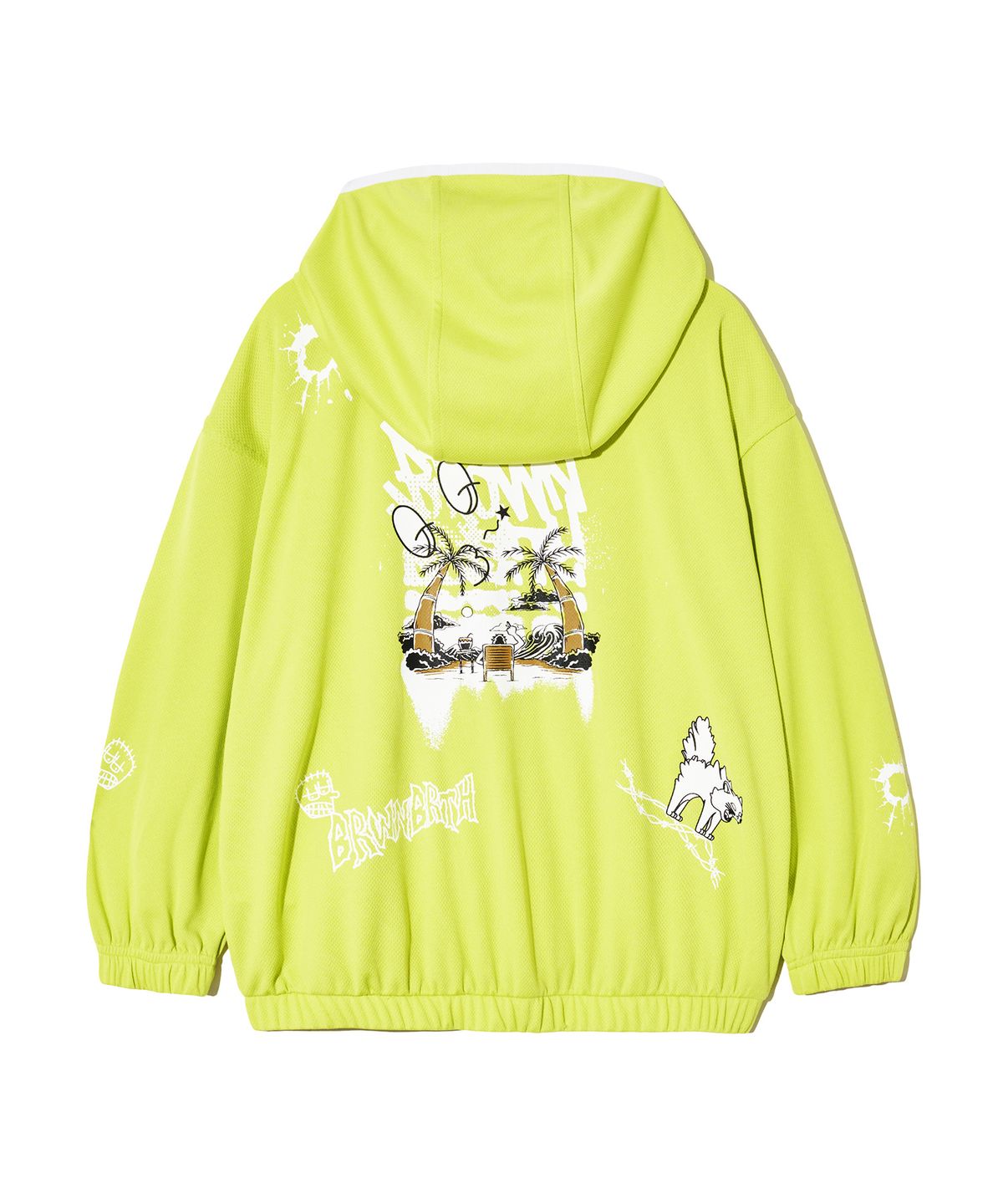 브라운브레스 키즈(BROWNBREATH KIDS) KIDS MESH HOOD JACKET - LIME