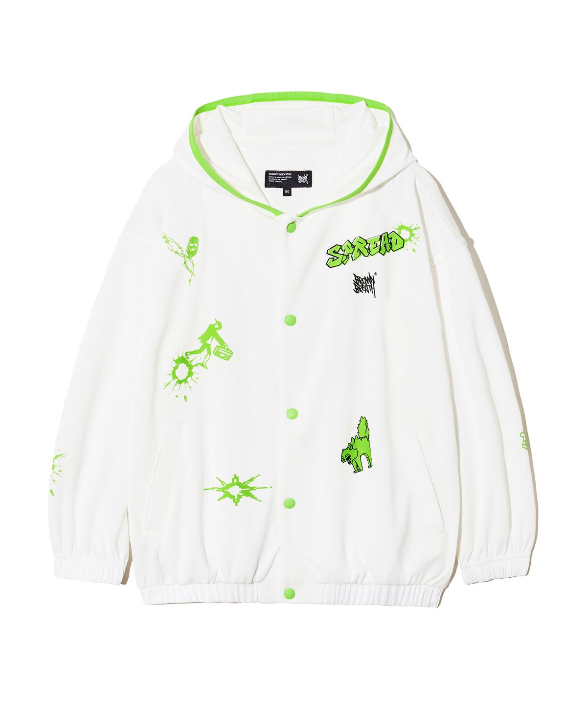 브라운브레스 키즈(BROWNBREATH KIDS) KIDS MESH HOOD JACKET - WHITE